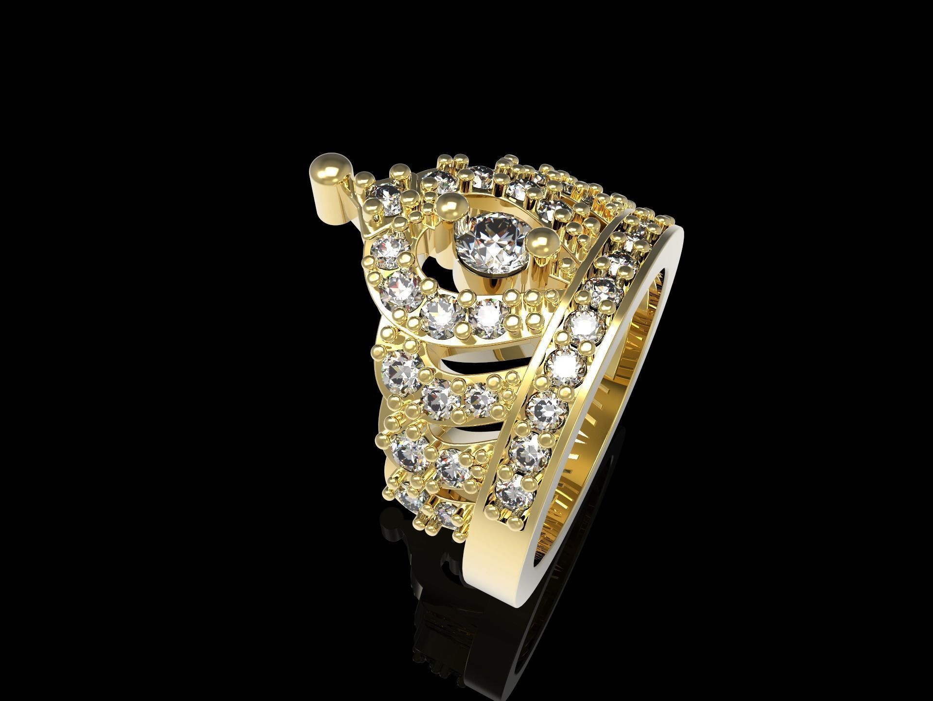 100 jewelry design rings  3D print model_46