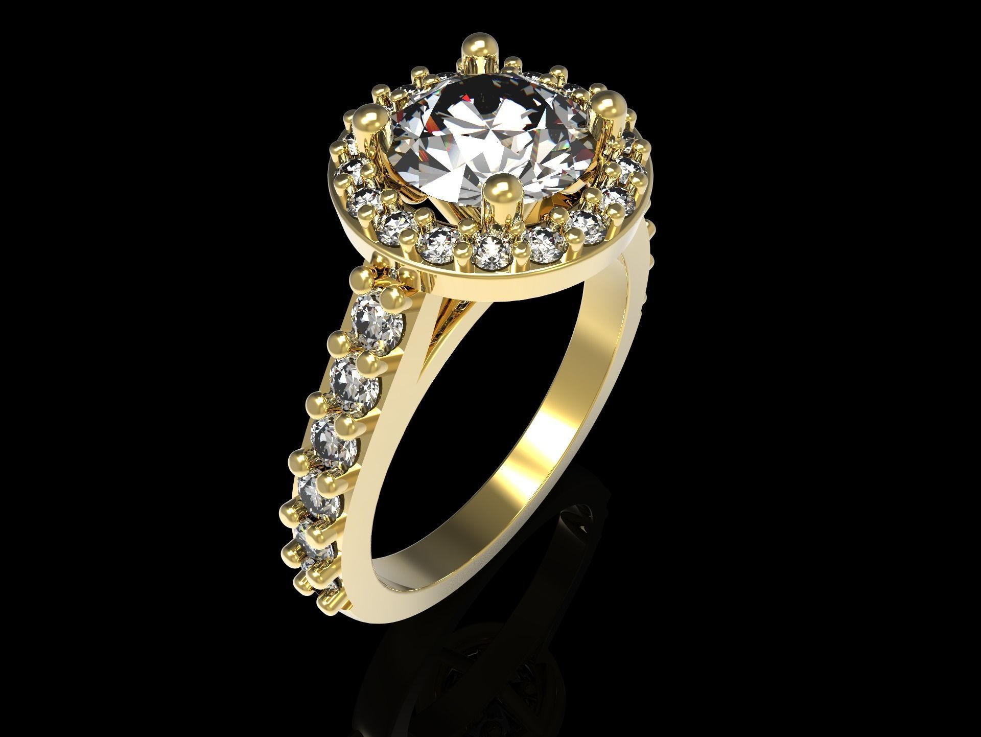 100 jewelry design rings  3D print model_23
