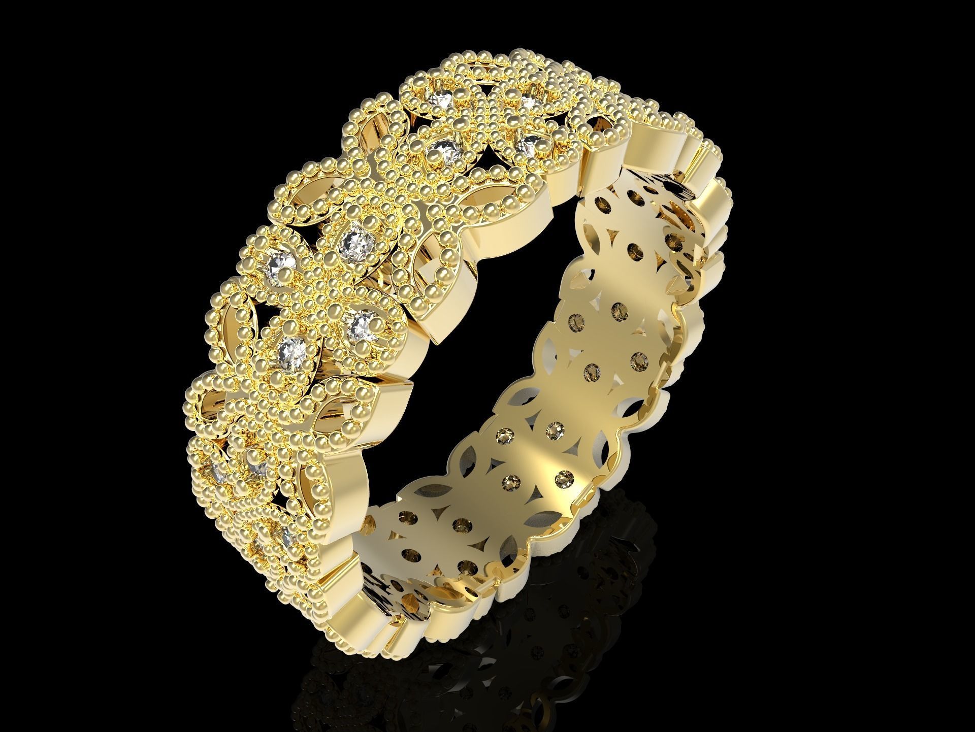 100 jewelry design rings  3D print model_33