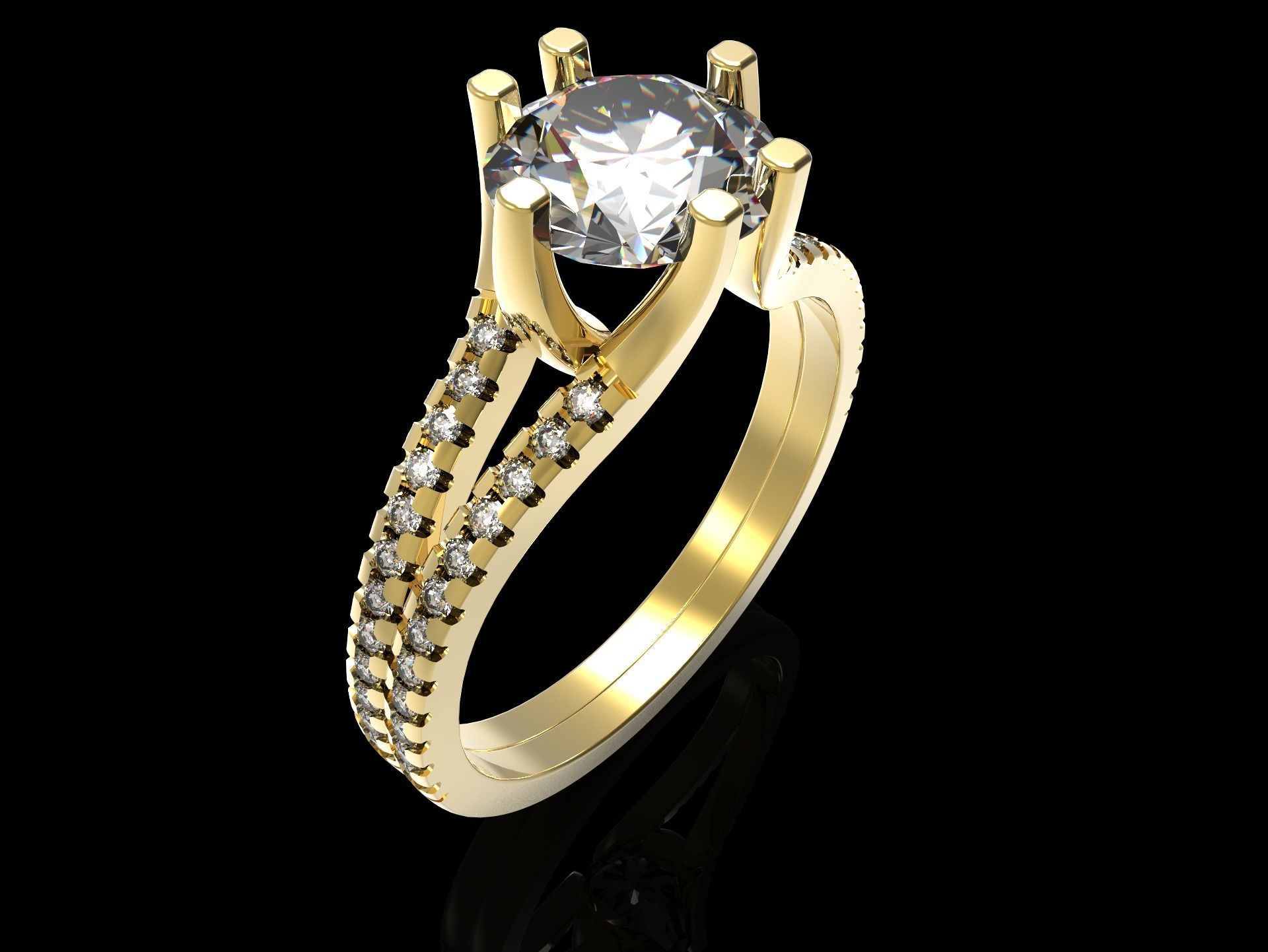 100 jewelry design rings  3D print model_94