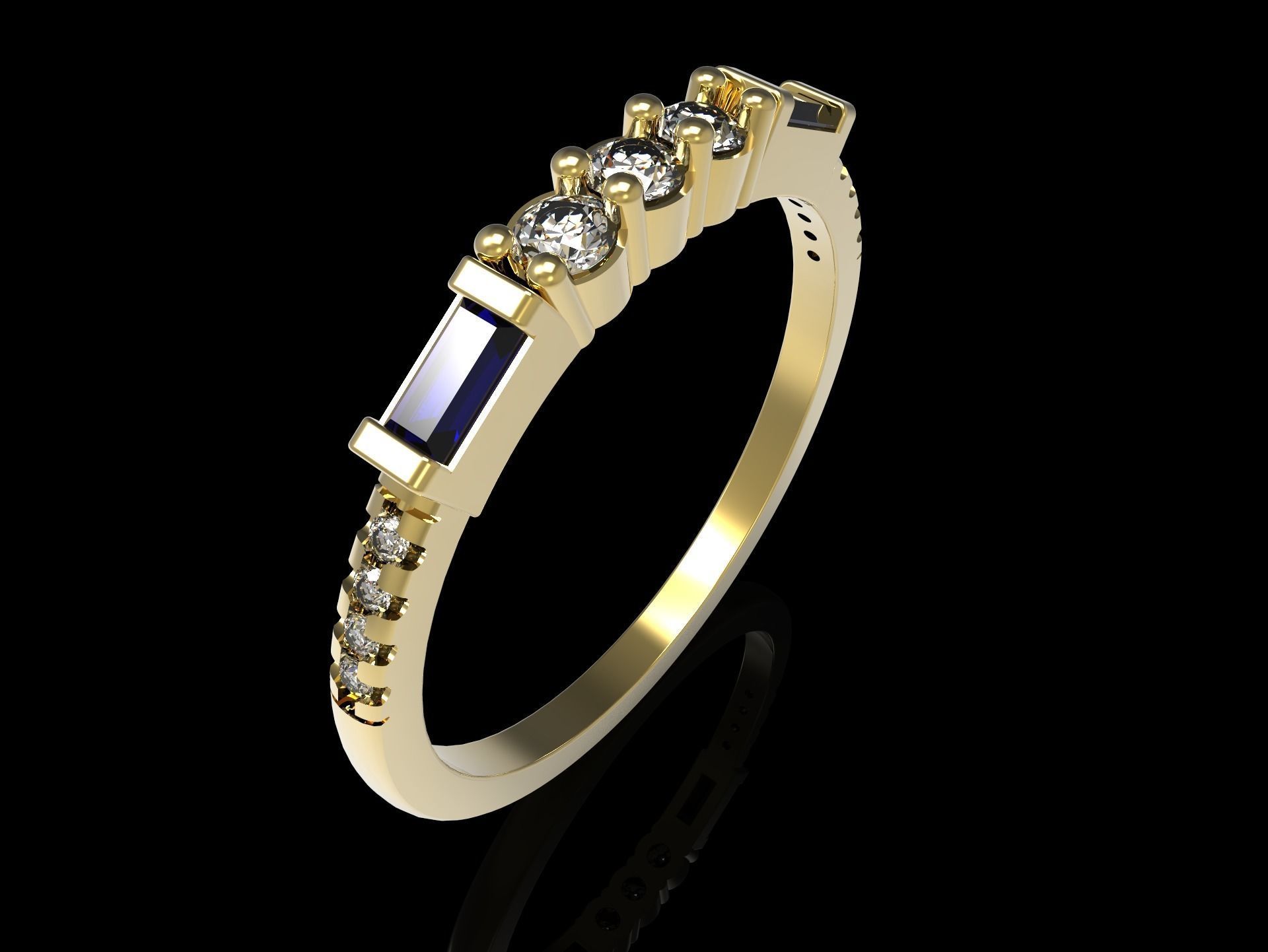100 jewelry design rings  3D print model_15