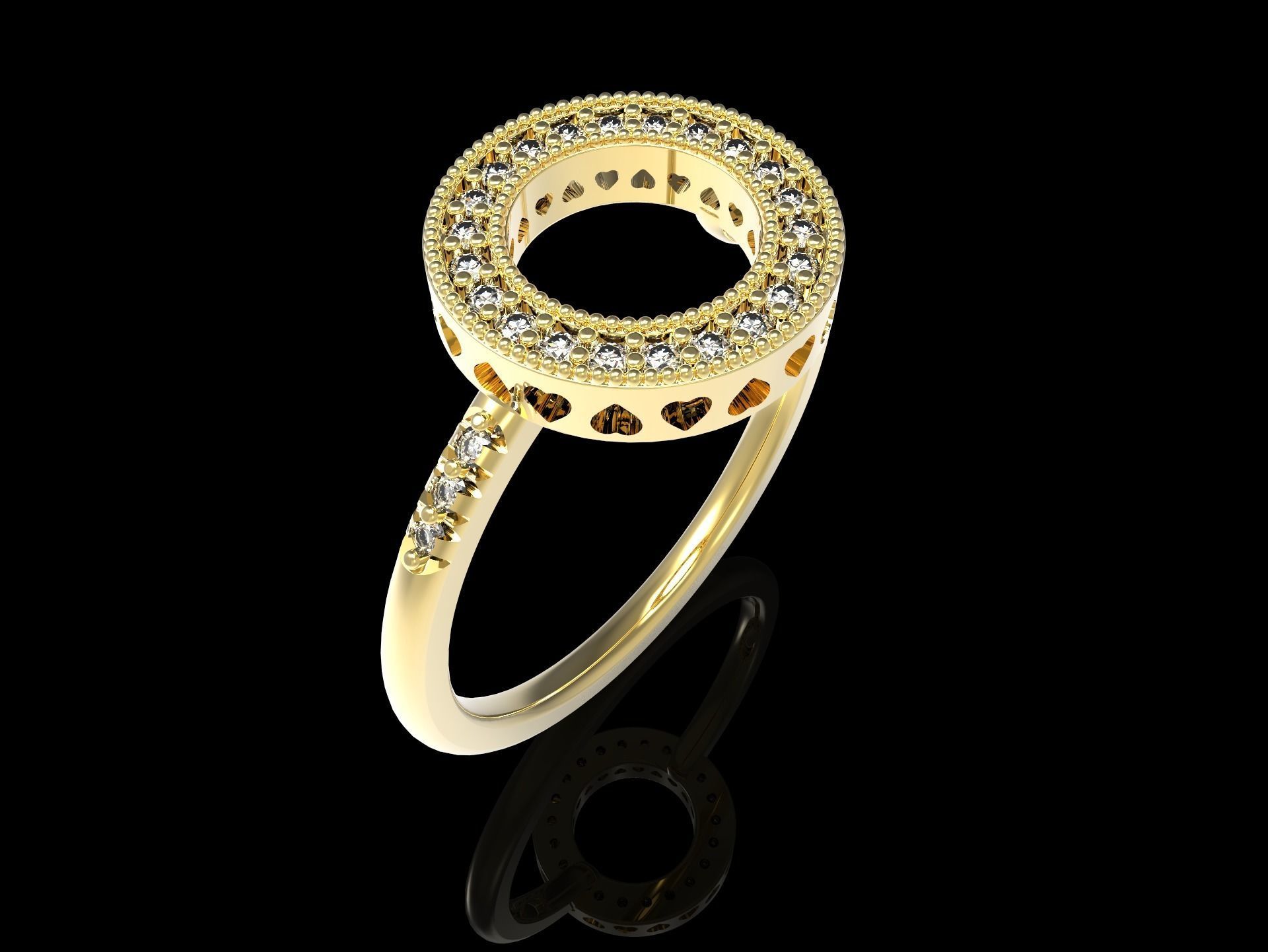 100 jewelry design rings  3D print model_66