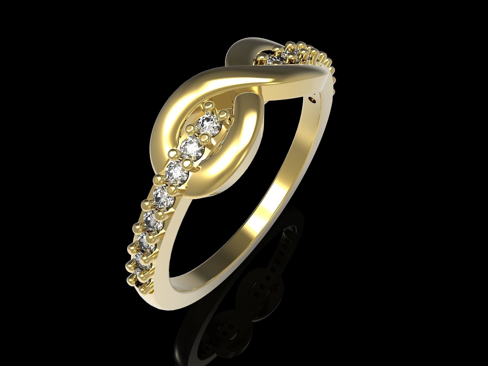 100 jewelry design rings  3D print model_34