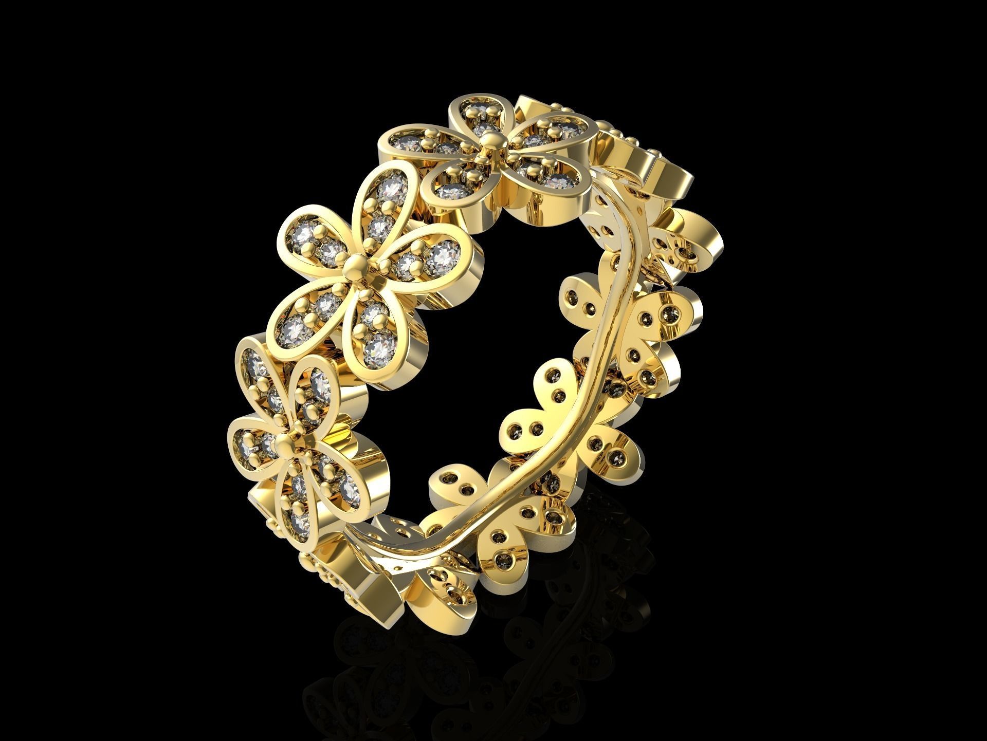 100 jewelry design rings  3D print model_22