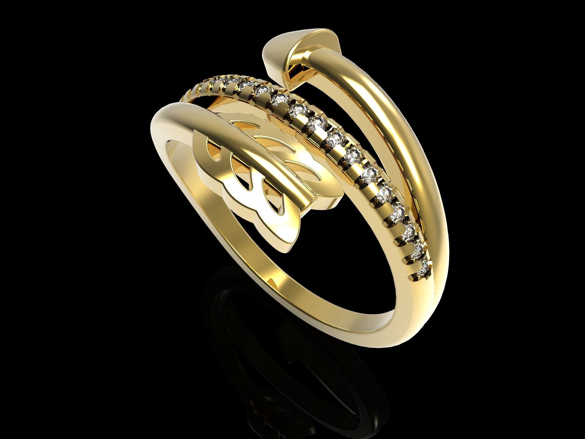 100 jewelry design rings  3D print model_99