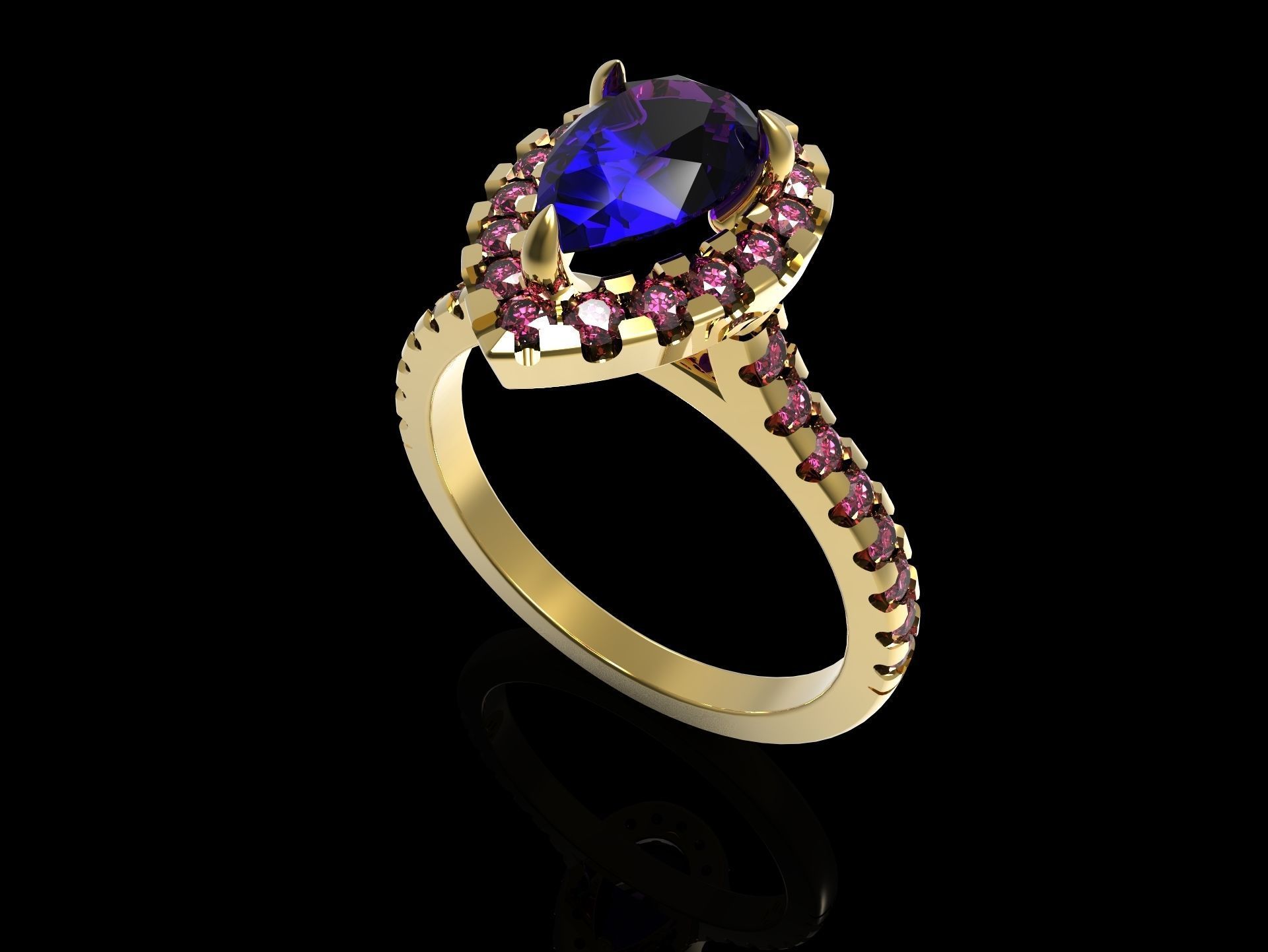 100 jewelry design rings  3D print model_10
