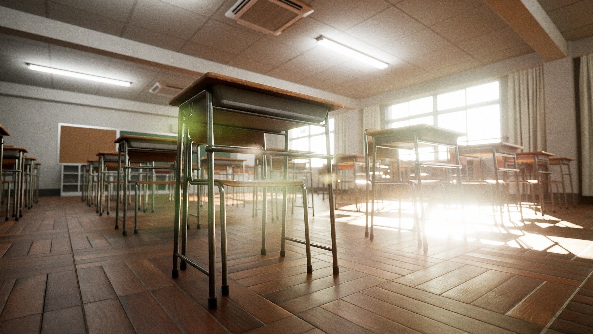 Japanese Classroom Pack - 45 Game Ready Assets Low-poly 3D model_4