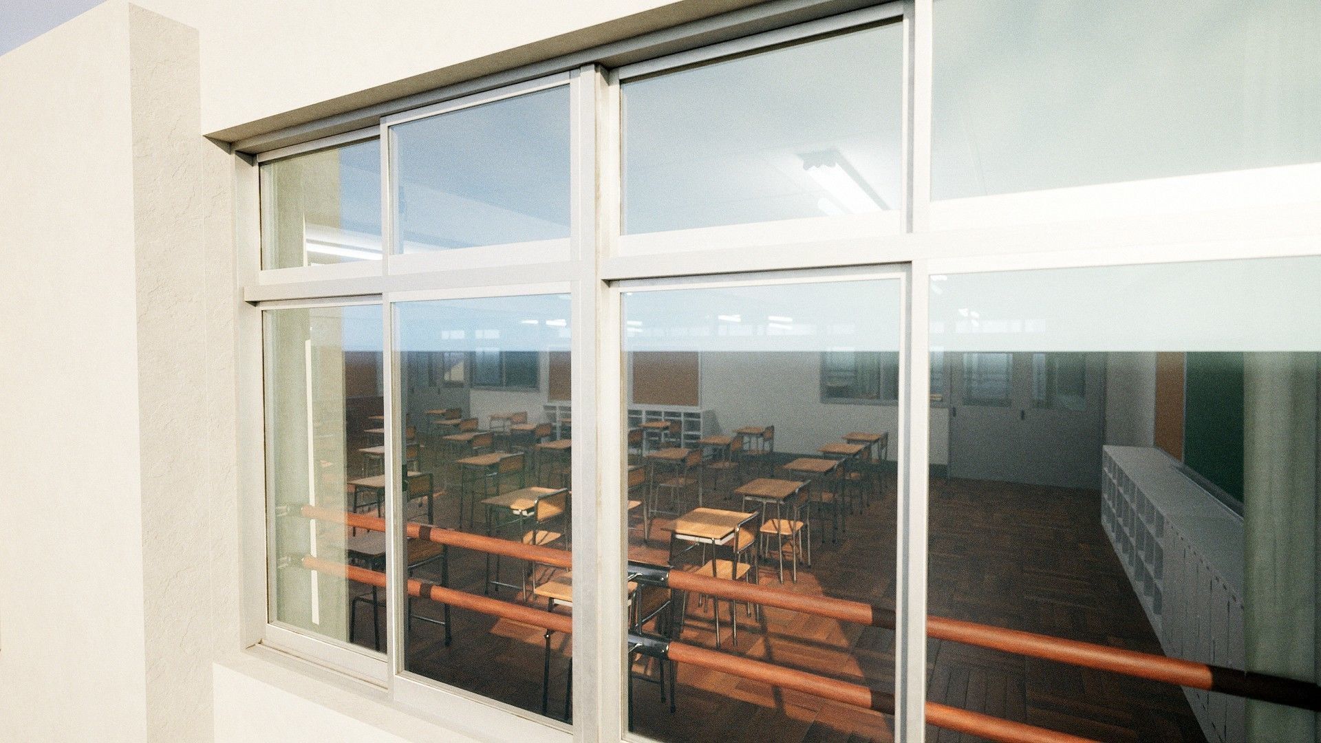 Japanese Classroom Pack - 45 Game Ready Assets Low-poly 3D model_7