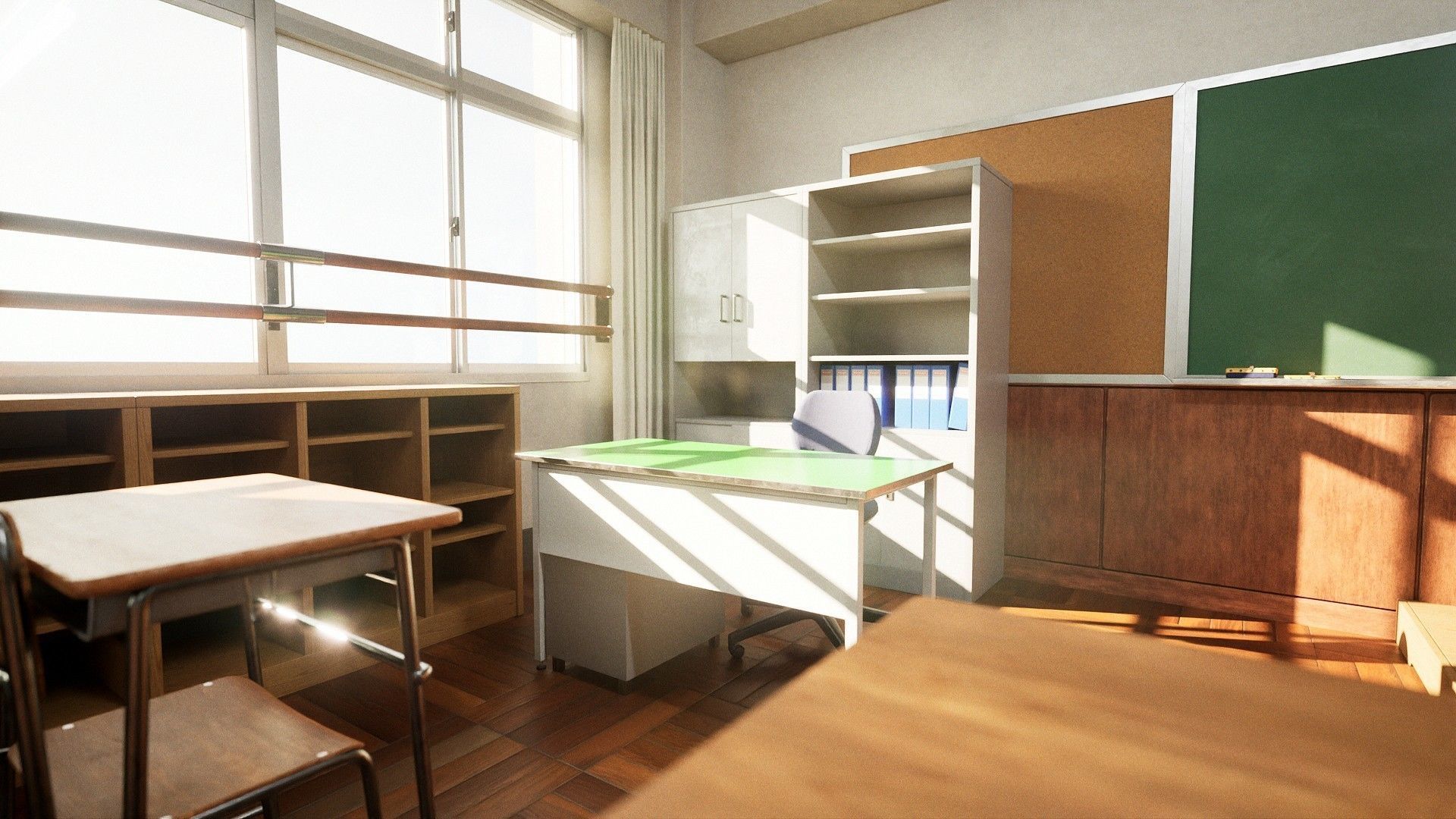 Japanese Classroom Pack - 45 Game Ready Assets Low-poly 3D model_5