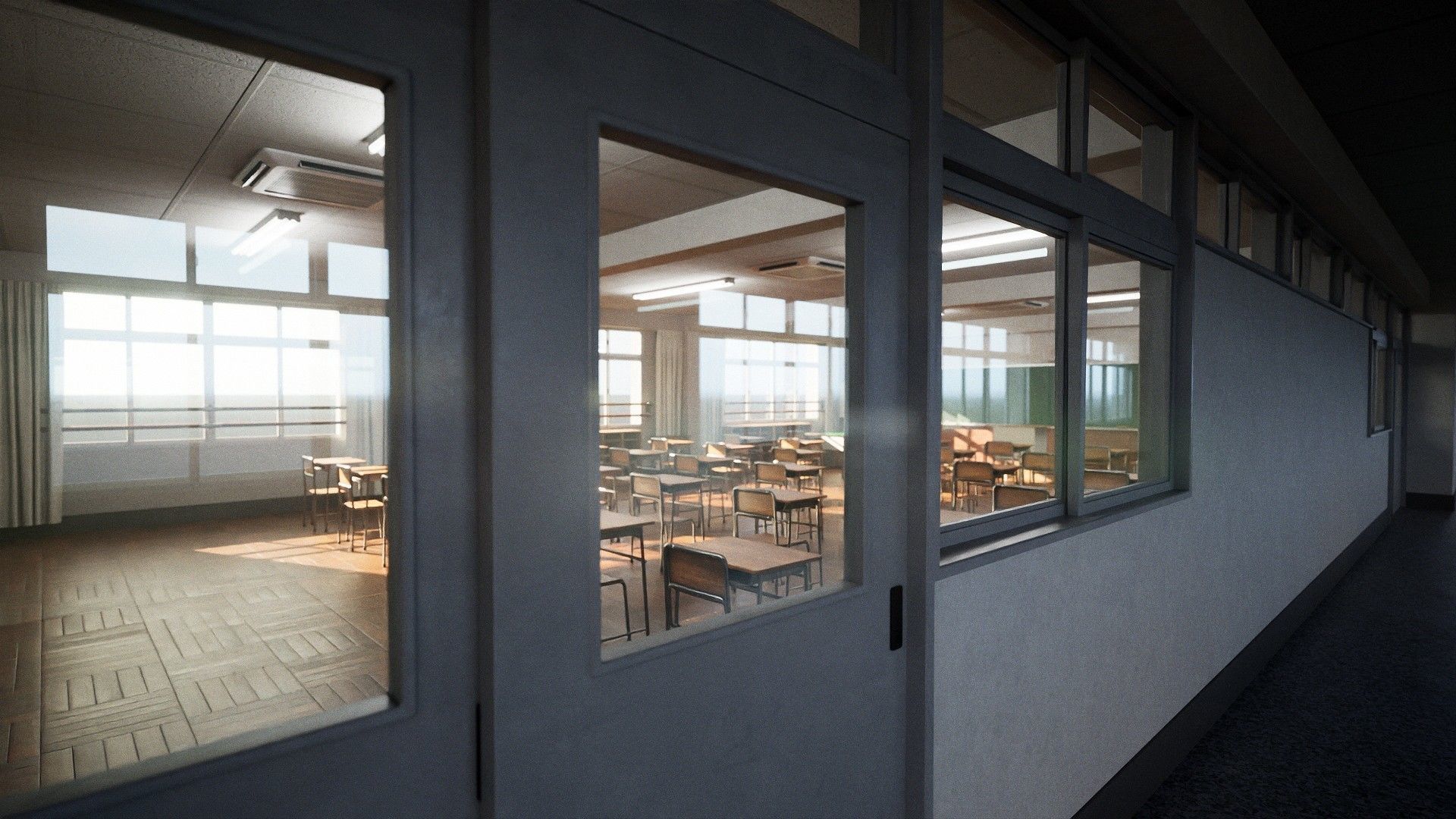 Japanese Classroom Pack - 45 Game Ready Assets Low-poly 3D model_6