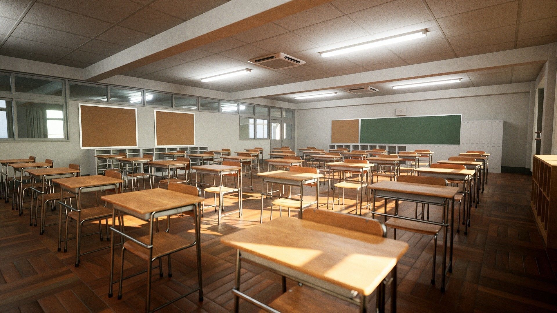 Japanese Classroom Pack - 45 Game Ready Assets Low-poly 3D model_2