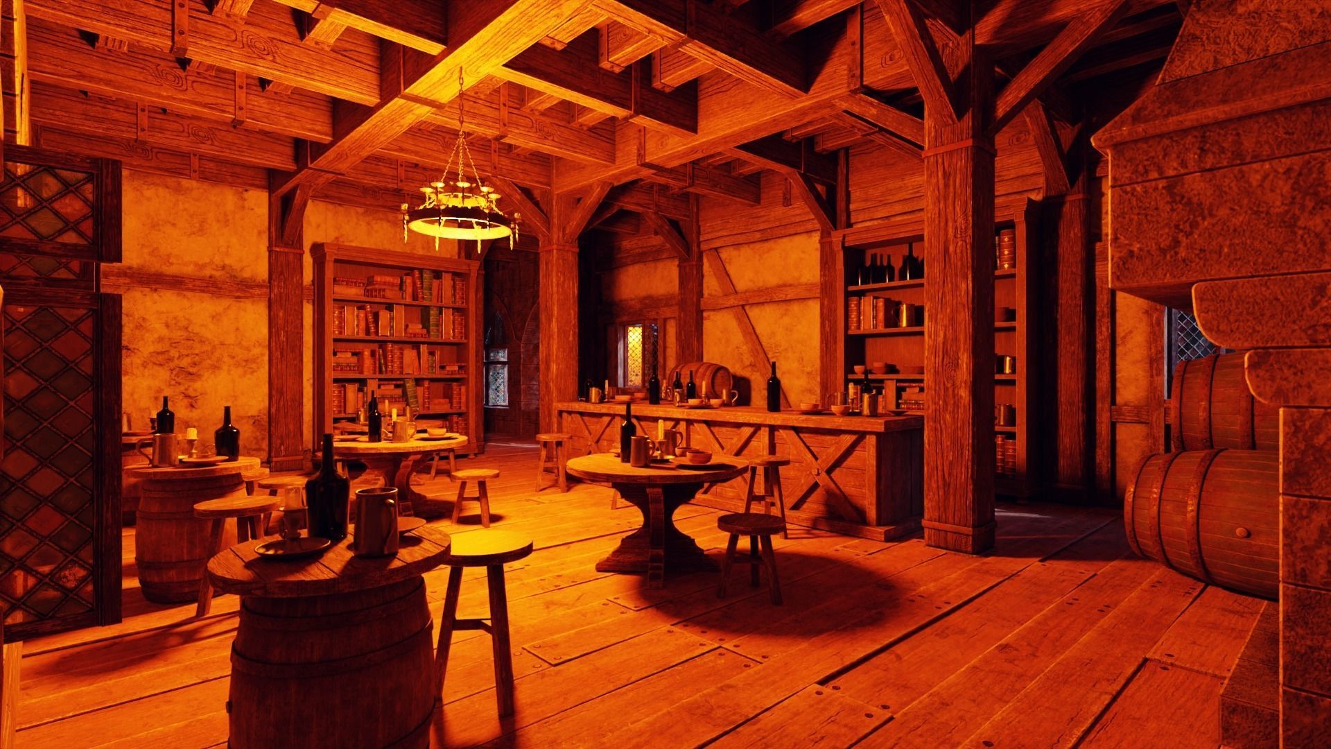 Medieval Modular Town 3D model_5