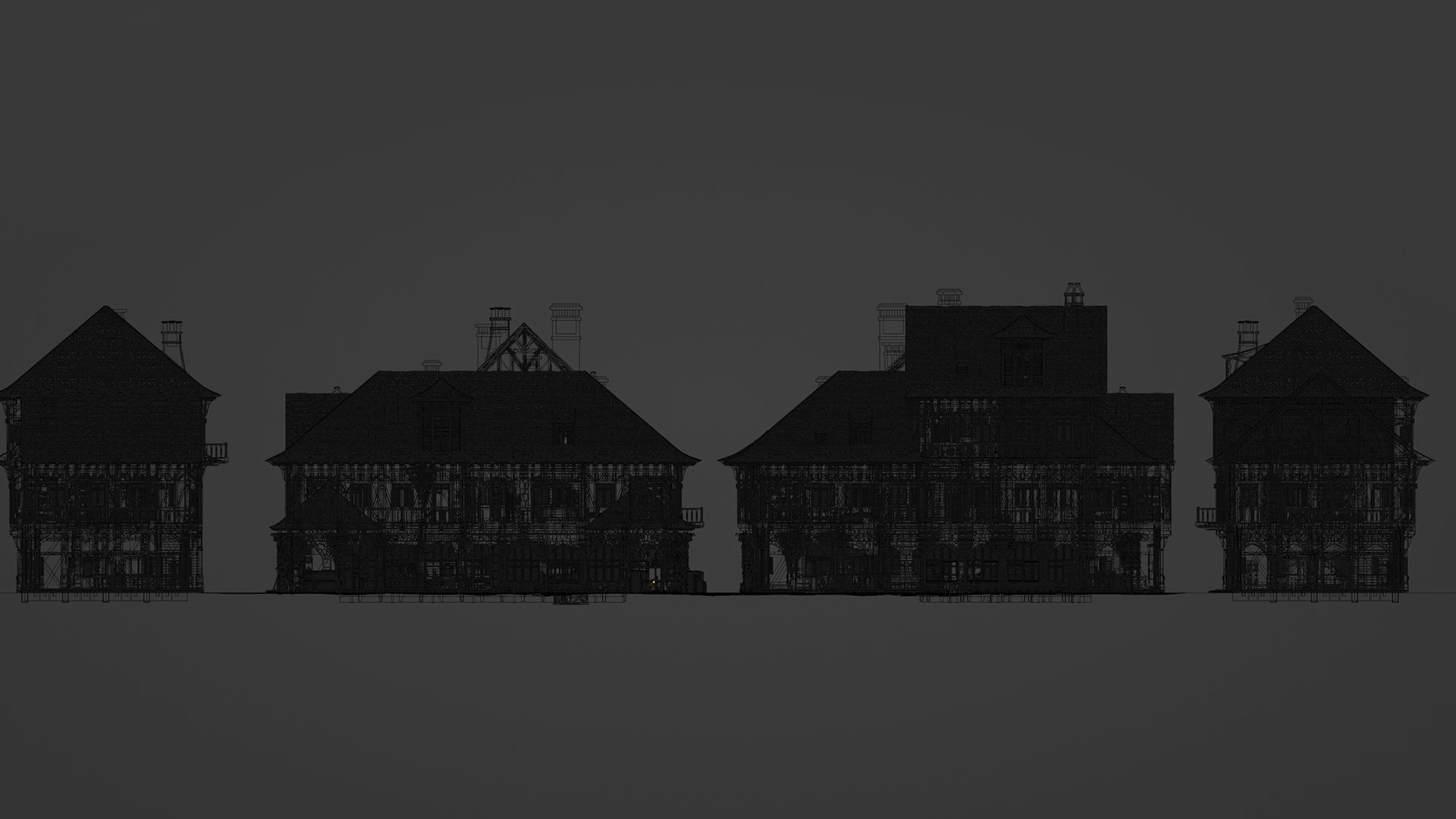 Medieval Modular Town 3D model_16