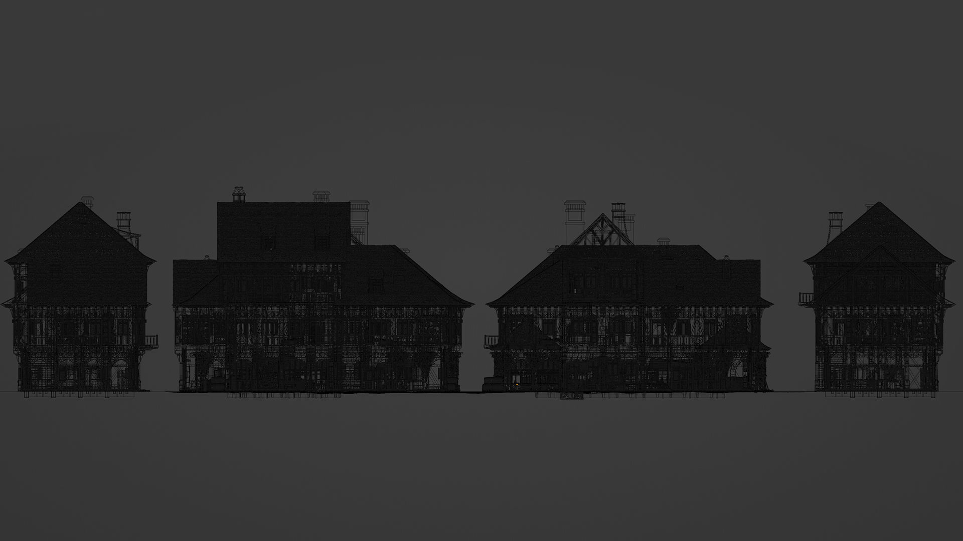 Medieval Modular Town 3D model_12