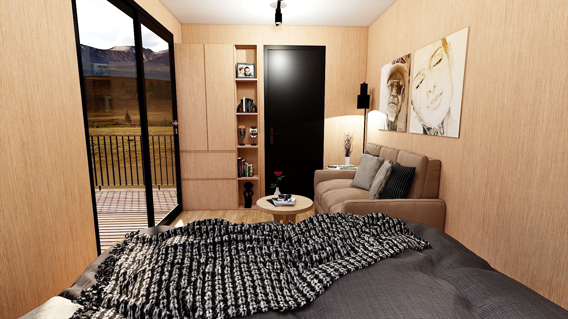 container hotel modul combo k2 Low-poly 3D model_3