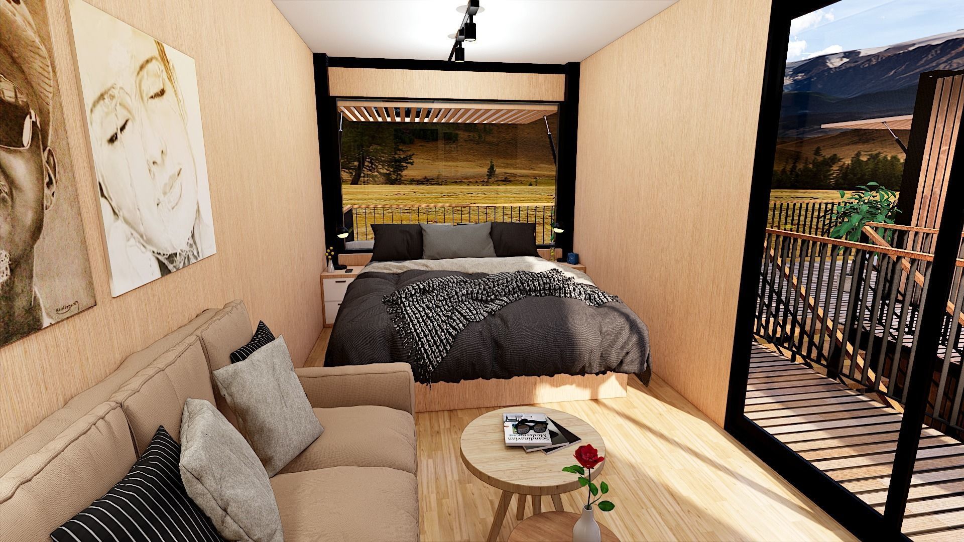 container hotel modul combo k2 Low-poly 3D model_12