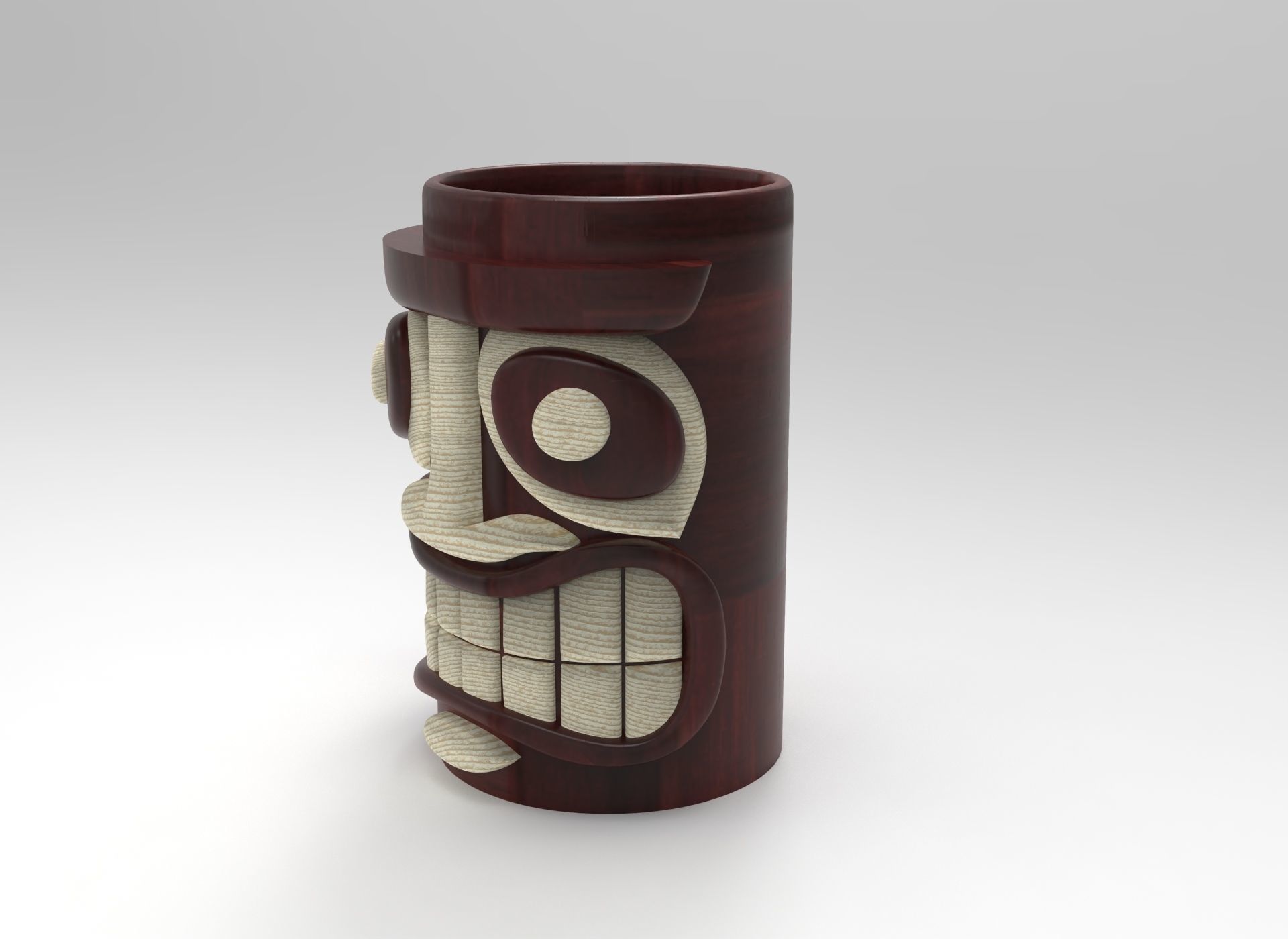 wooden mug 3D model_4