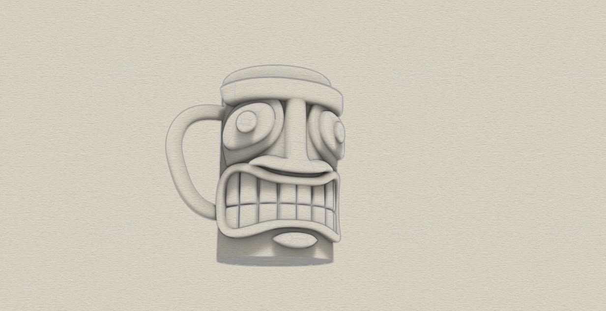 wooden mug 3D model_7