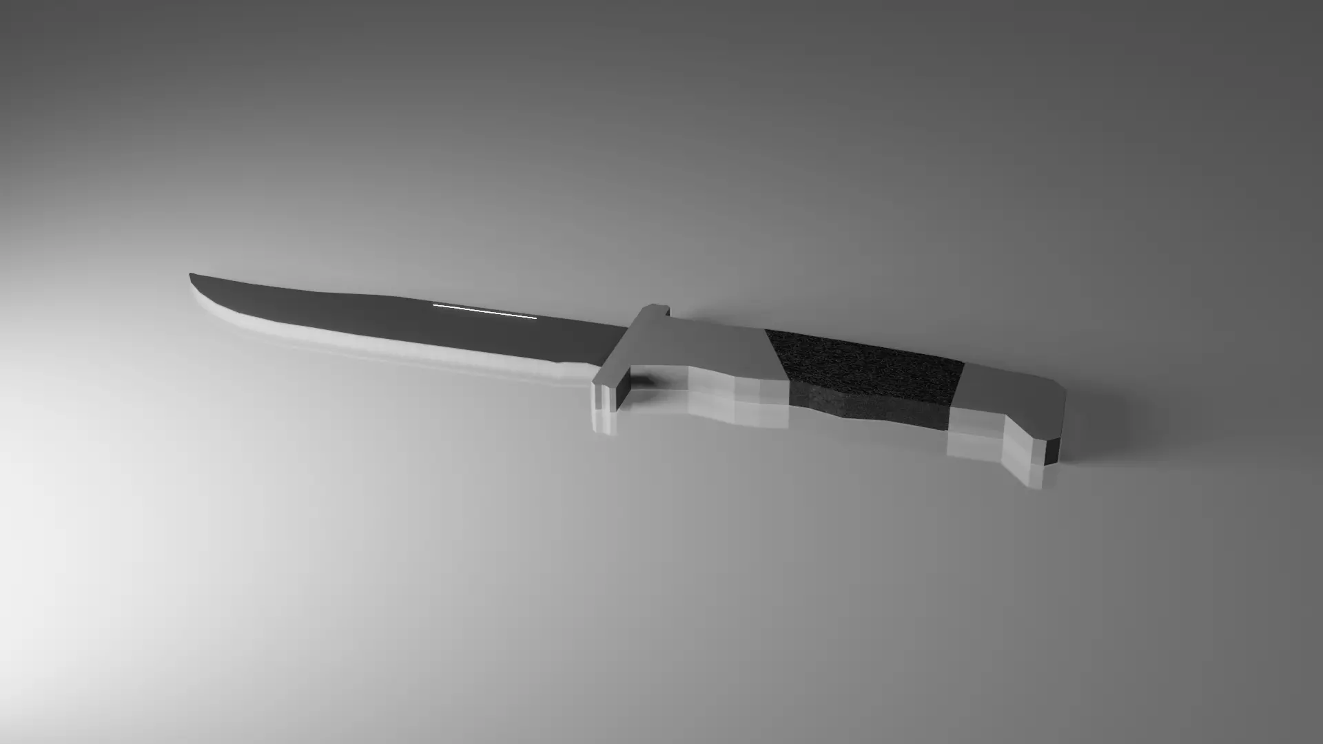 Low Poly Combat Knife Free low-poly 3D model