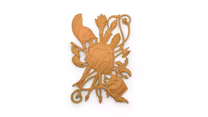 Classic decor ornament v-3D model 66 3D model