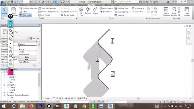 Revit cubicle designs 3D model