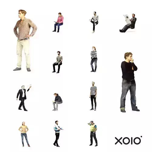 3d scanned people Low-poly 3D model