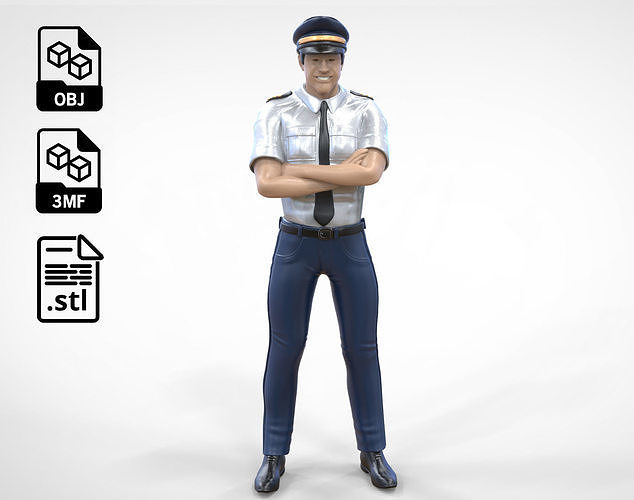 N1 Standing Pilot 1 64 Miniature 3D print model