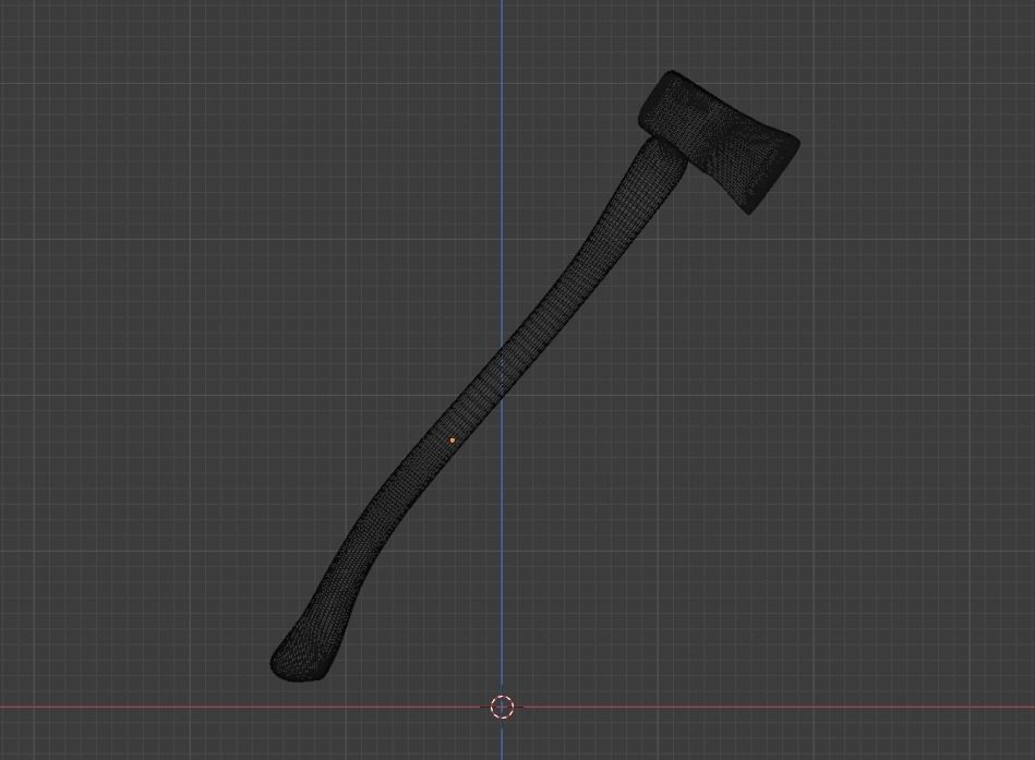 High-Poly PBR Axe tree stump being cut with Free 3D model_1