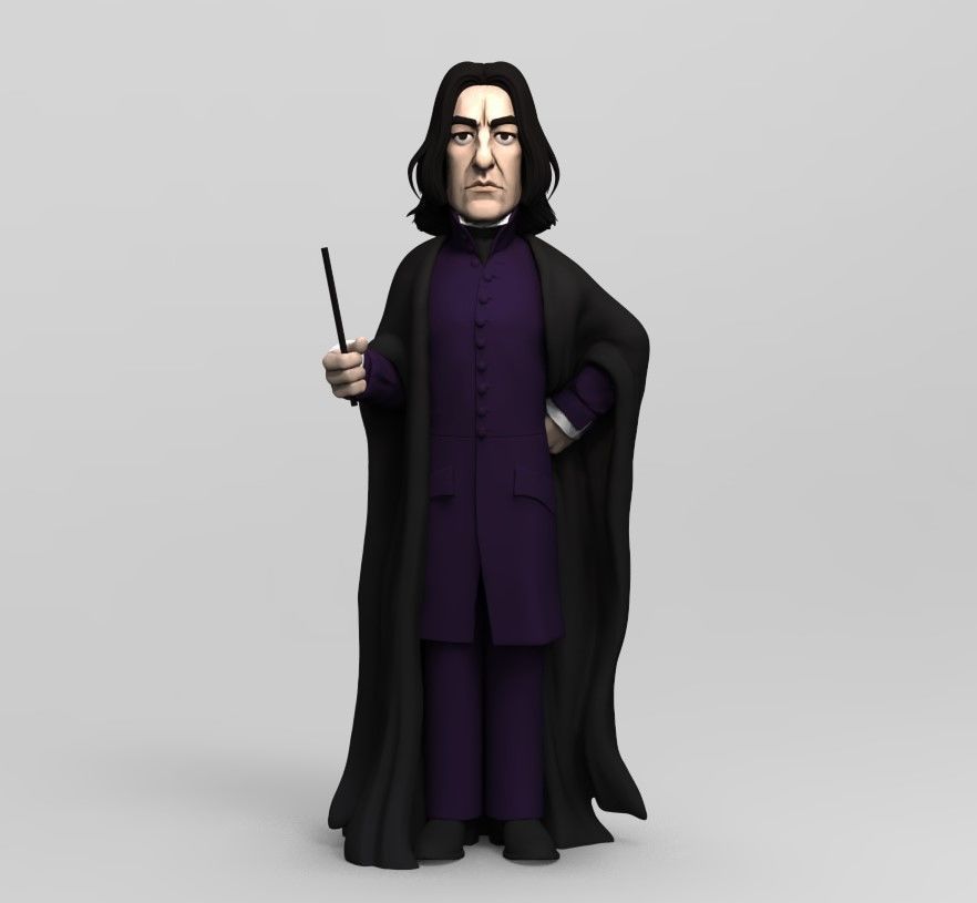 Severus Snape cartoon 3D print model_2