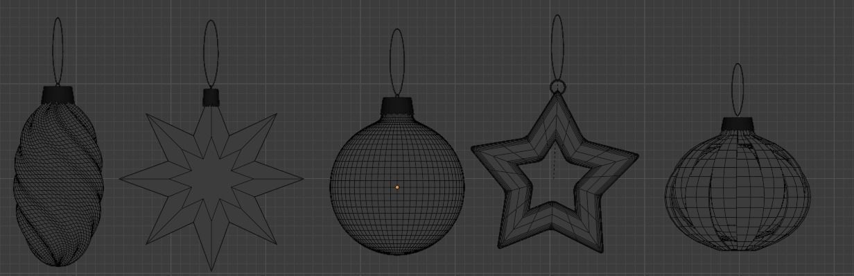 Christmas tree toys 3D model_4