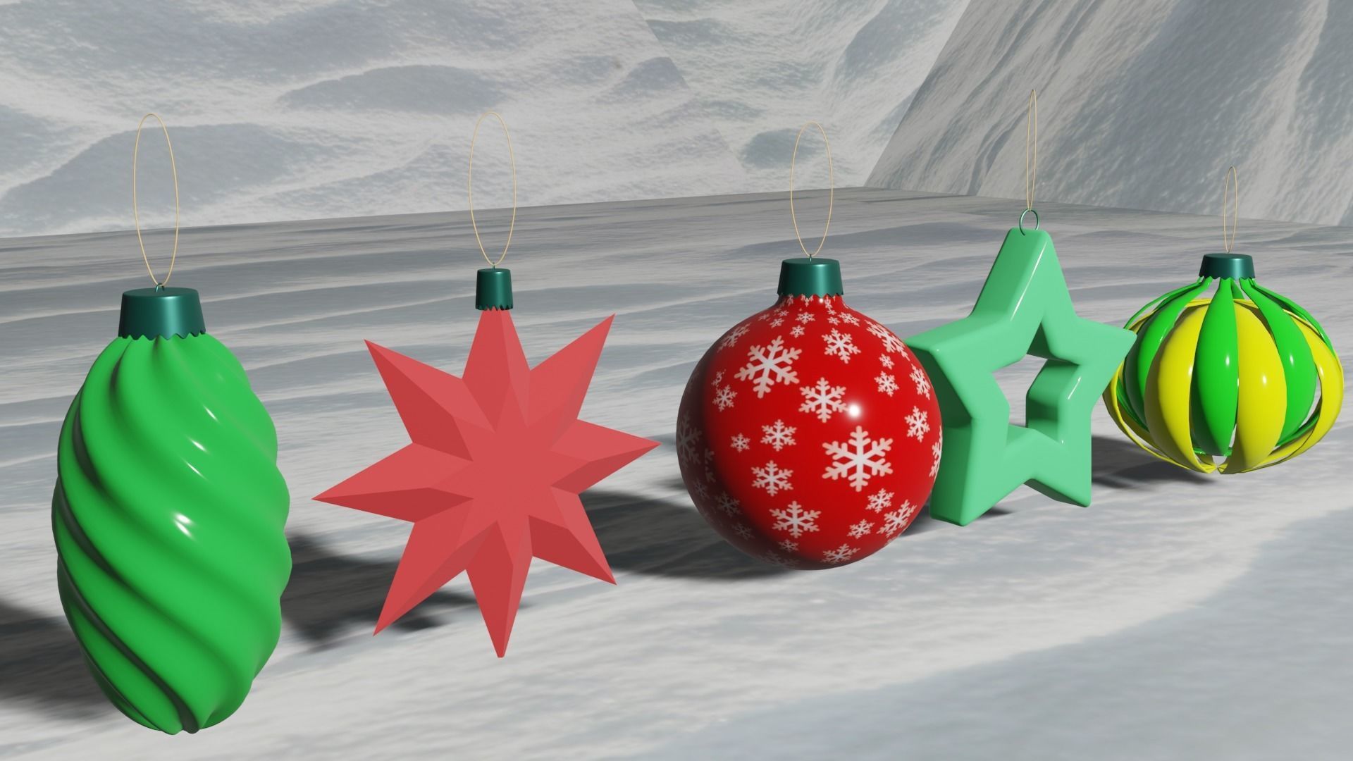 Christmas tree toys 3D model_6