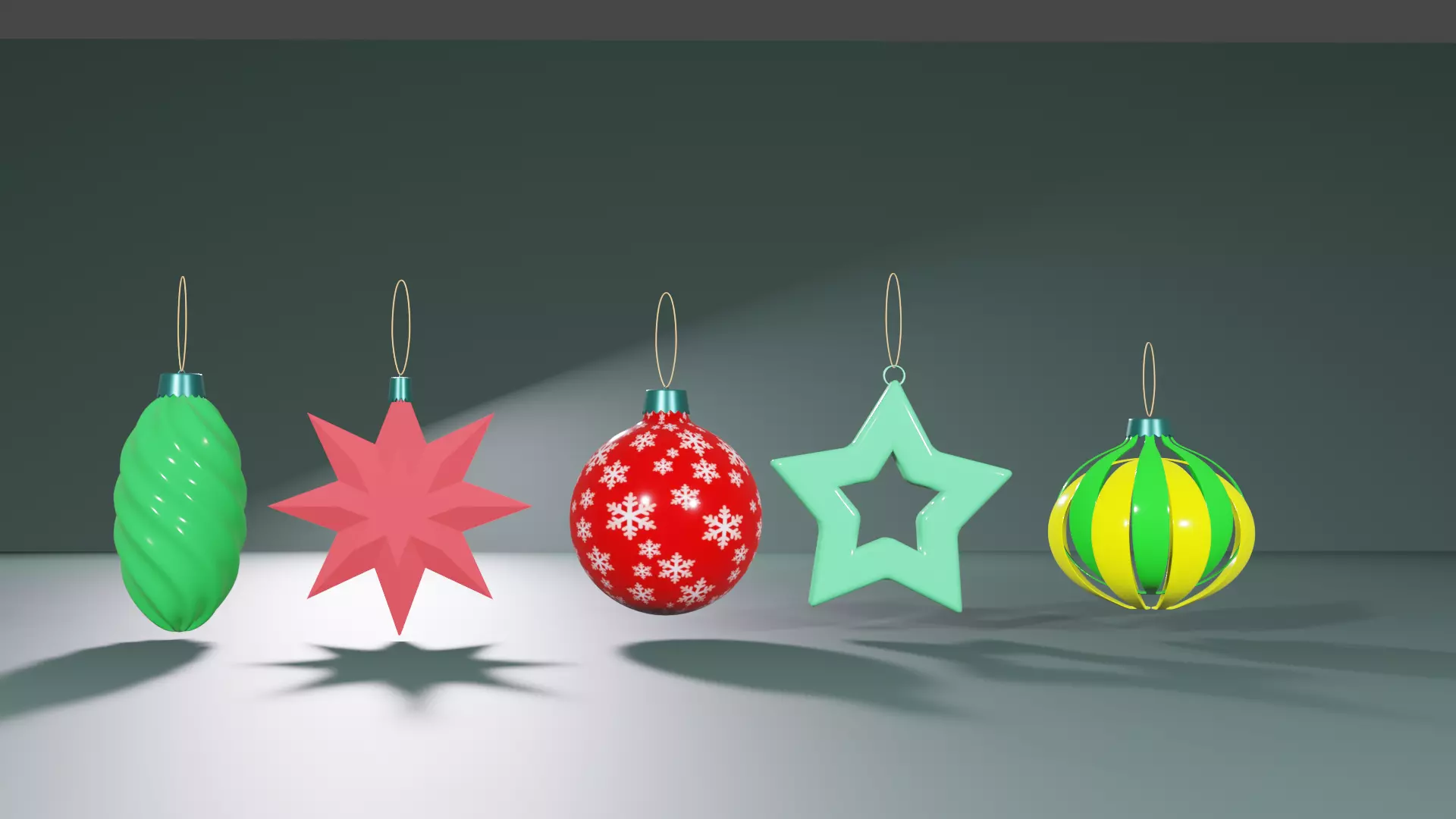 Christmas tree toys 3D model_0
