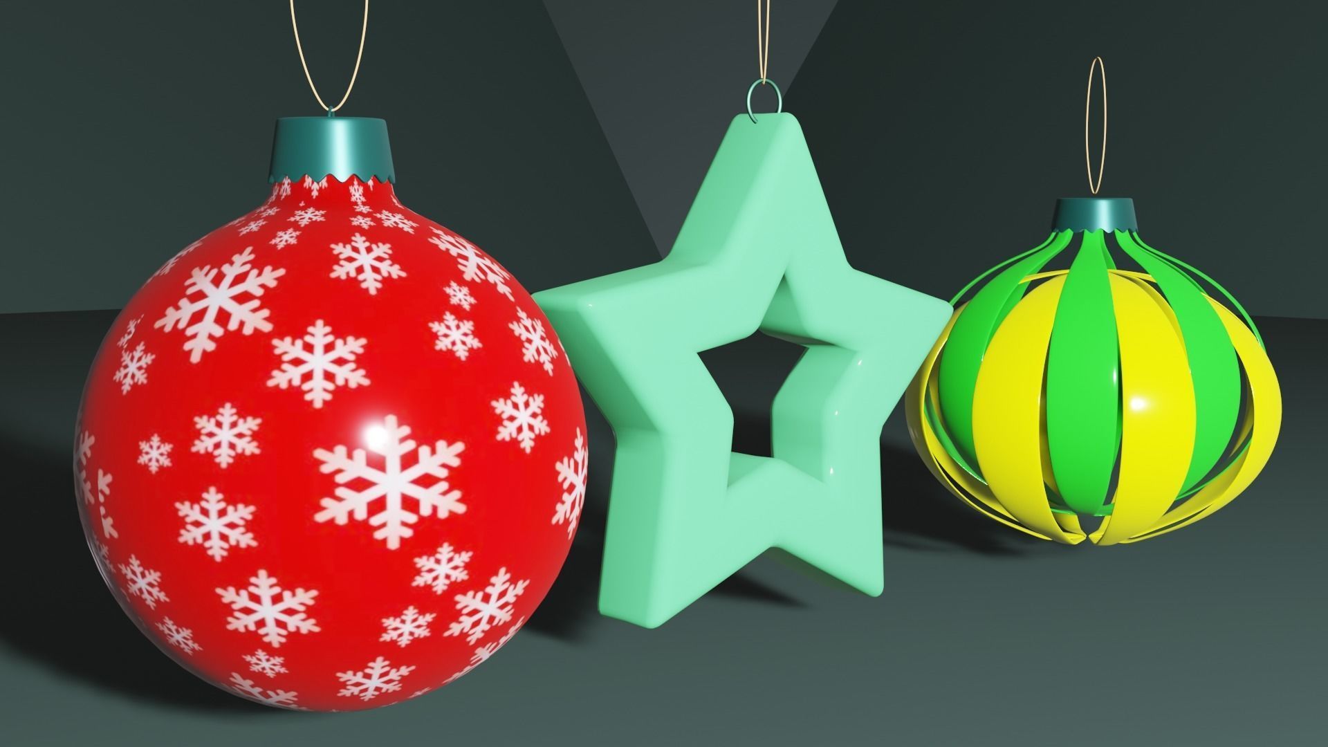 Christmas tree toys 3D model_2