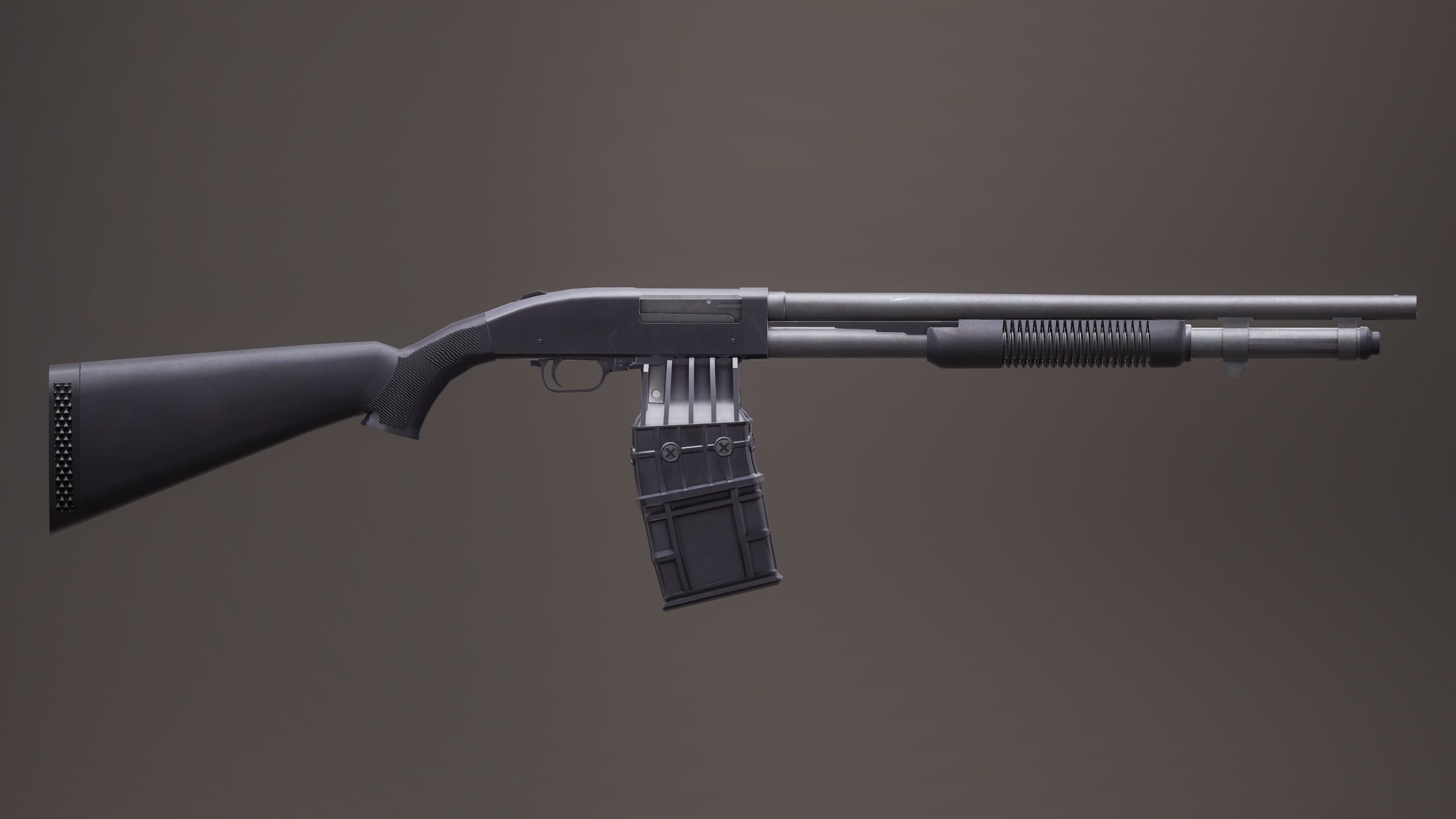 Shotgun Set 1 gun Low-poly 3D model_5