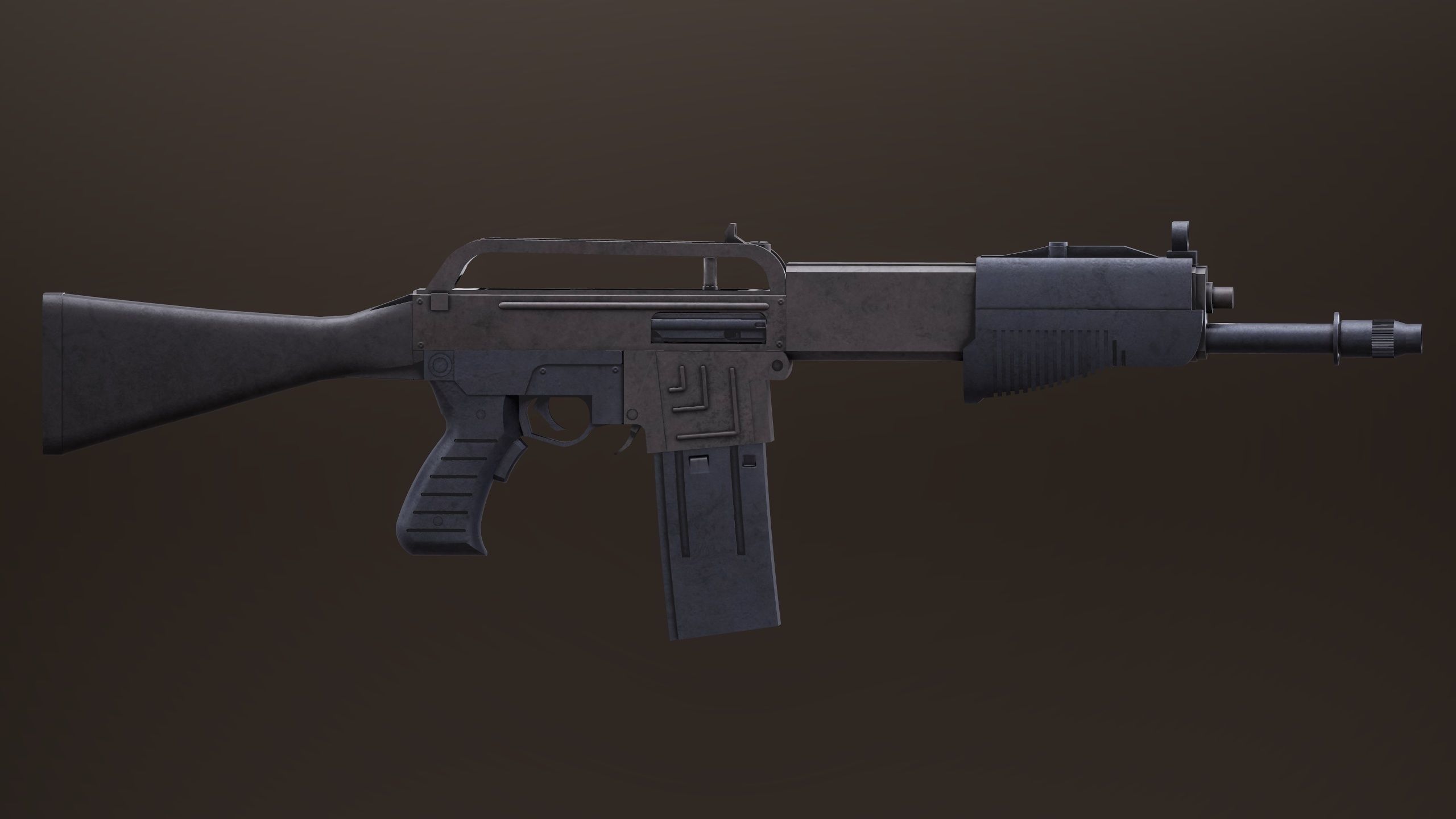 Shotgun Set 1 gun Low-poly 3D model_15