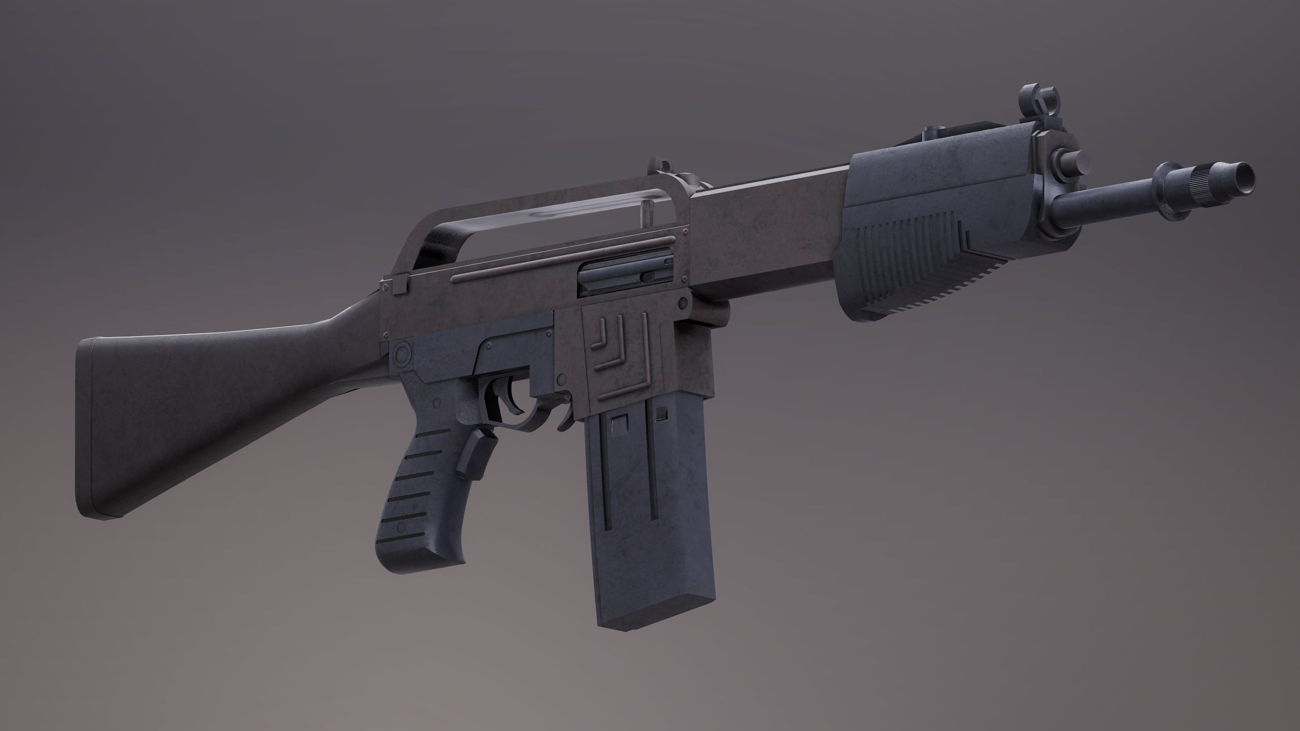 Shotgun Set 1 gun Low-poly 3D model_16