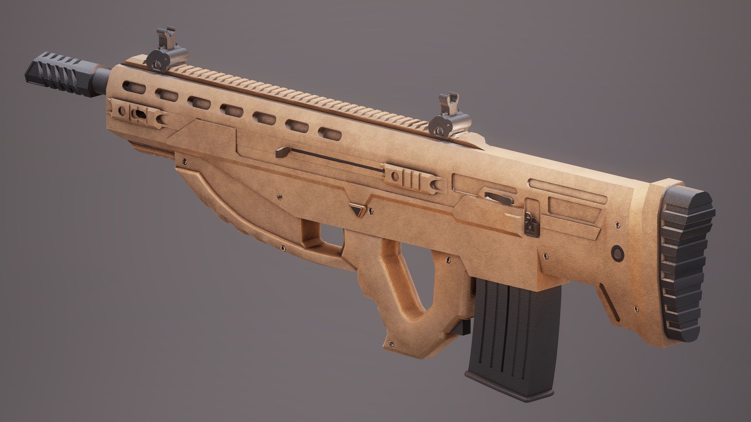 Shotgun Set 1 gun Low-poly 3D model_19