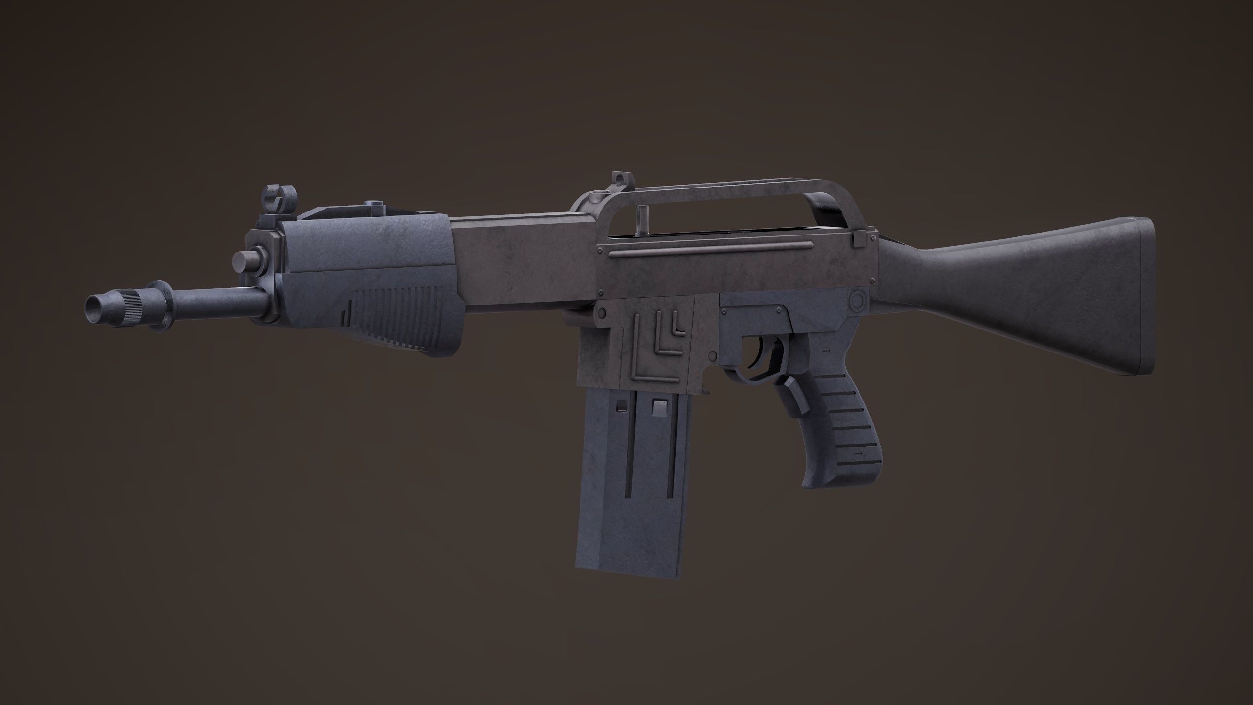 Shotgun Set 1 gun Low-poly 3D model_14