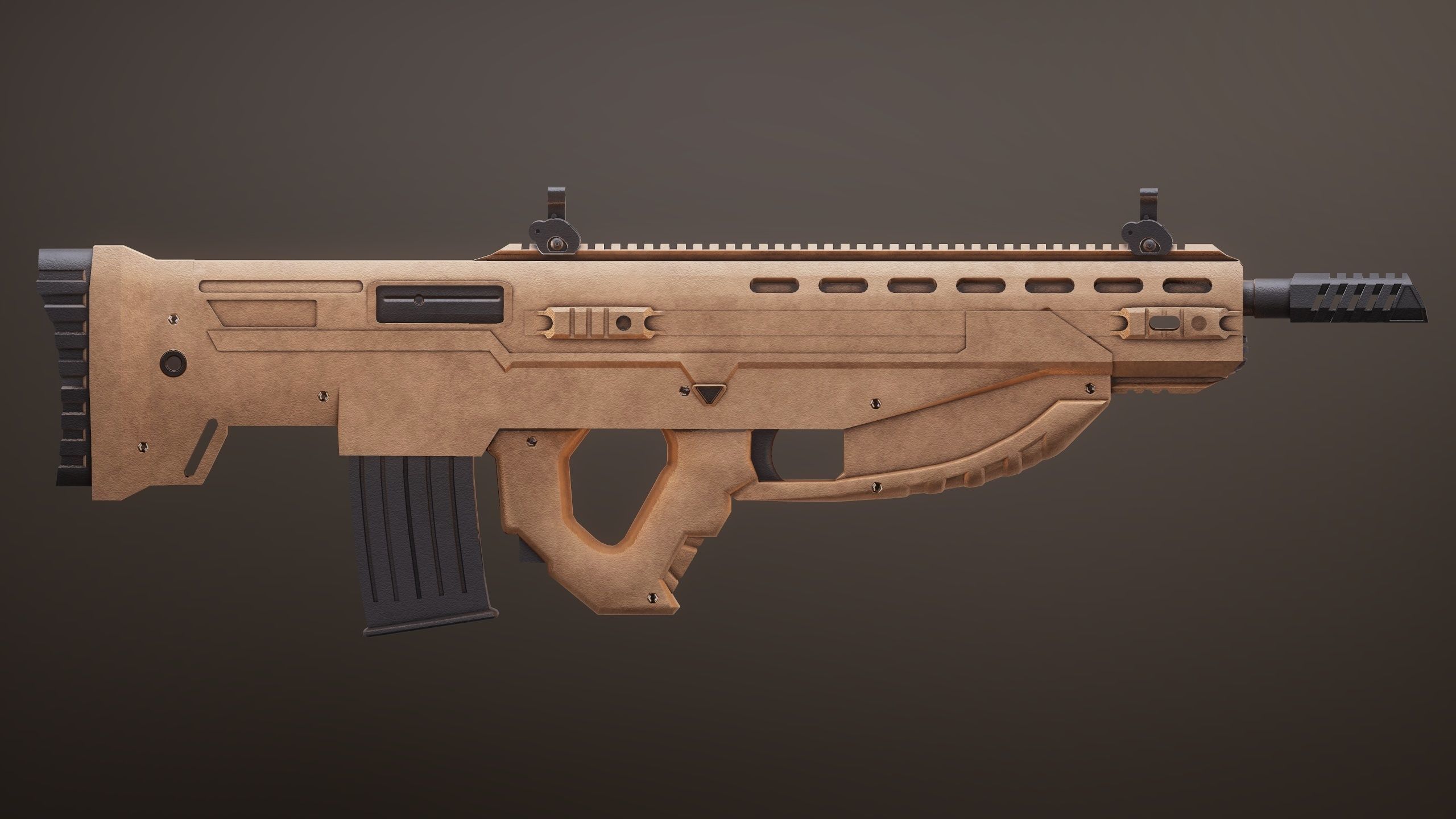 Shotgun Set 1 gun Low-poly 3D model_18