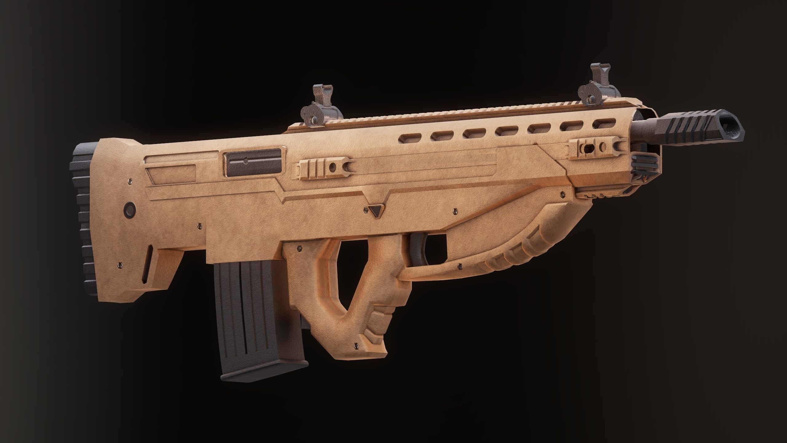 Shotgun Set 1 gun Low-poly 3D model_20