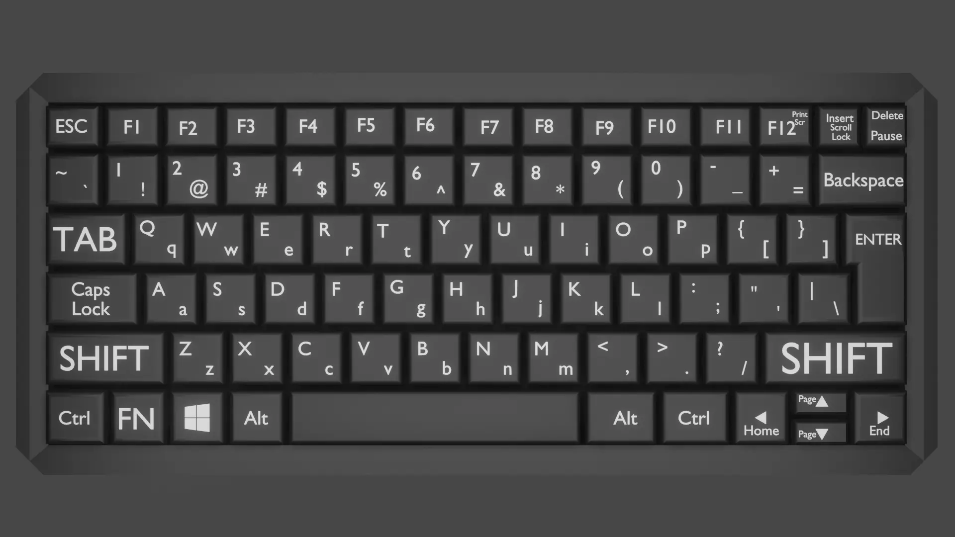Stylized keyboard Low-poly 3D model_0
