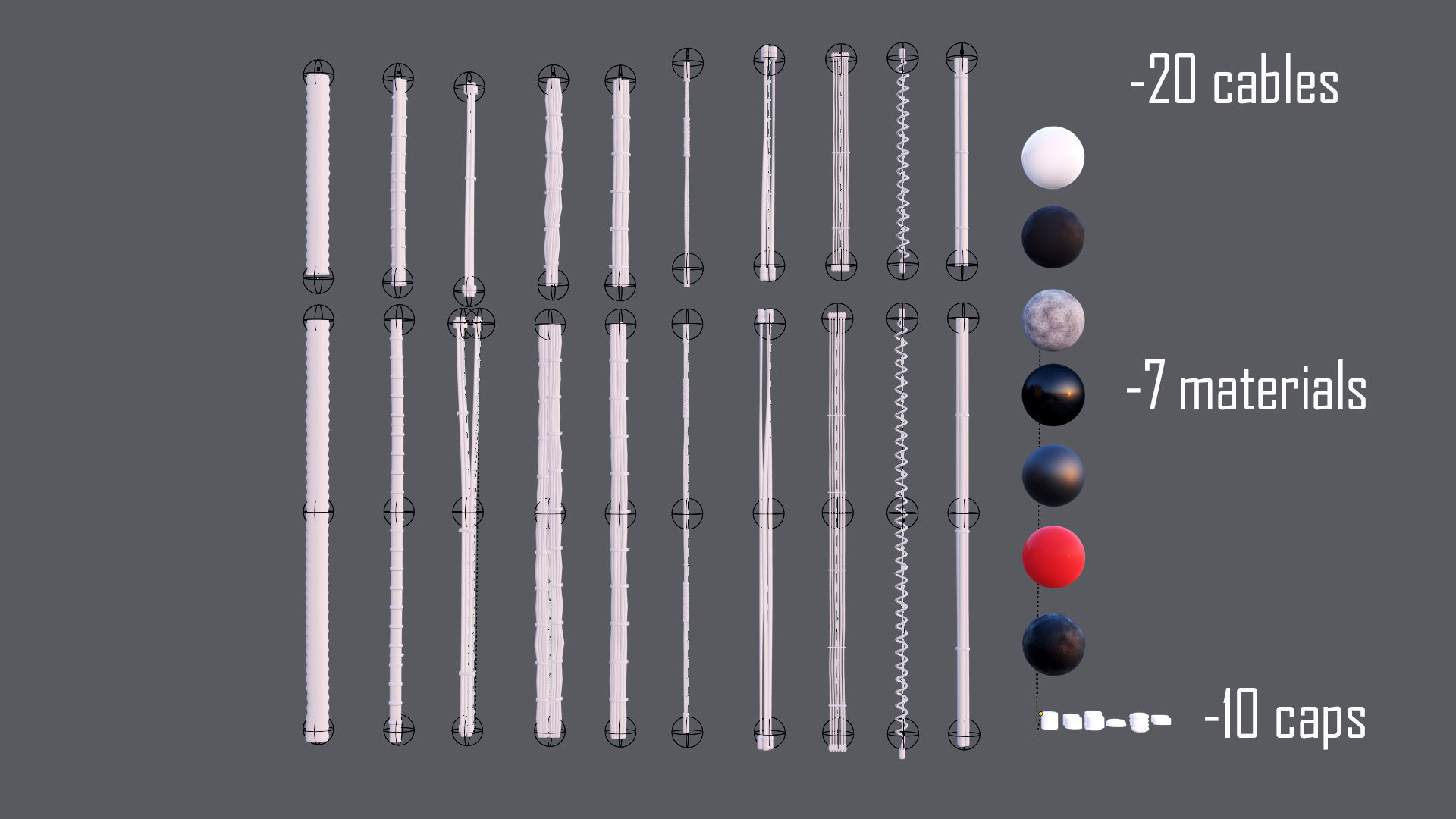 cable set 02 3D model_2