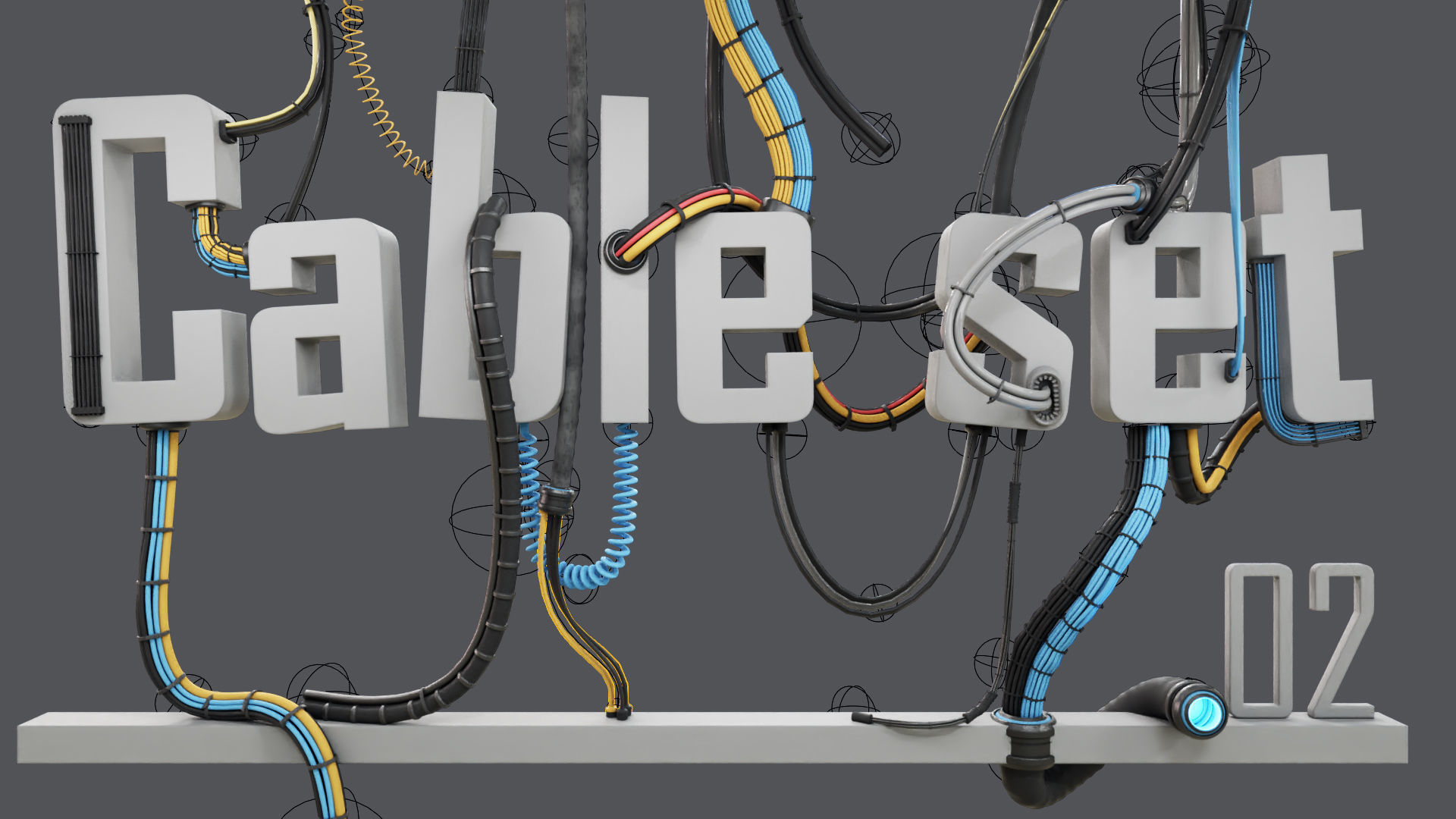 cable set 02 3D model_4