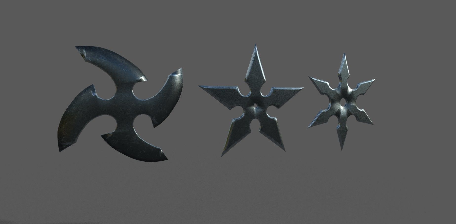 Shuriken Pack Low-poly 3D model Low-poly 3D model_10