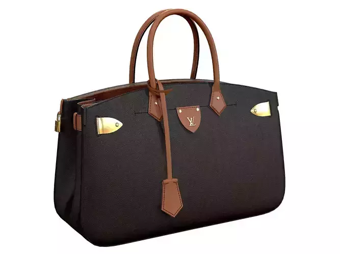 Louis Vuitton bag ALL SET Black Leather 3D model