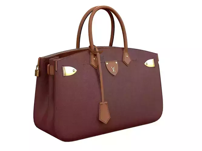 Louis Vuitton bag ALL SET Red Leather 3D model