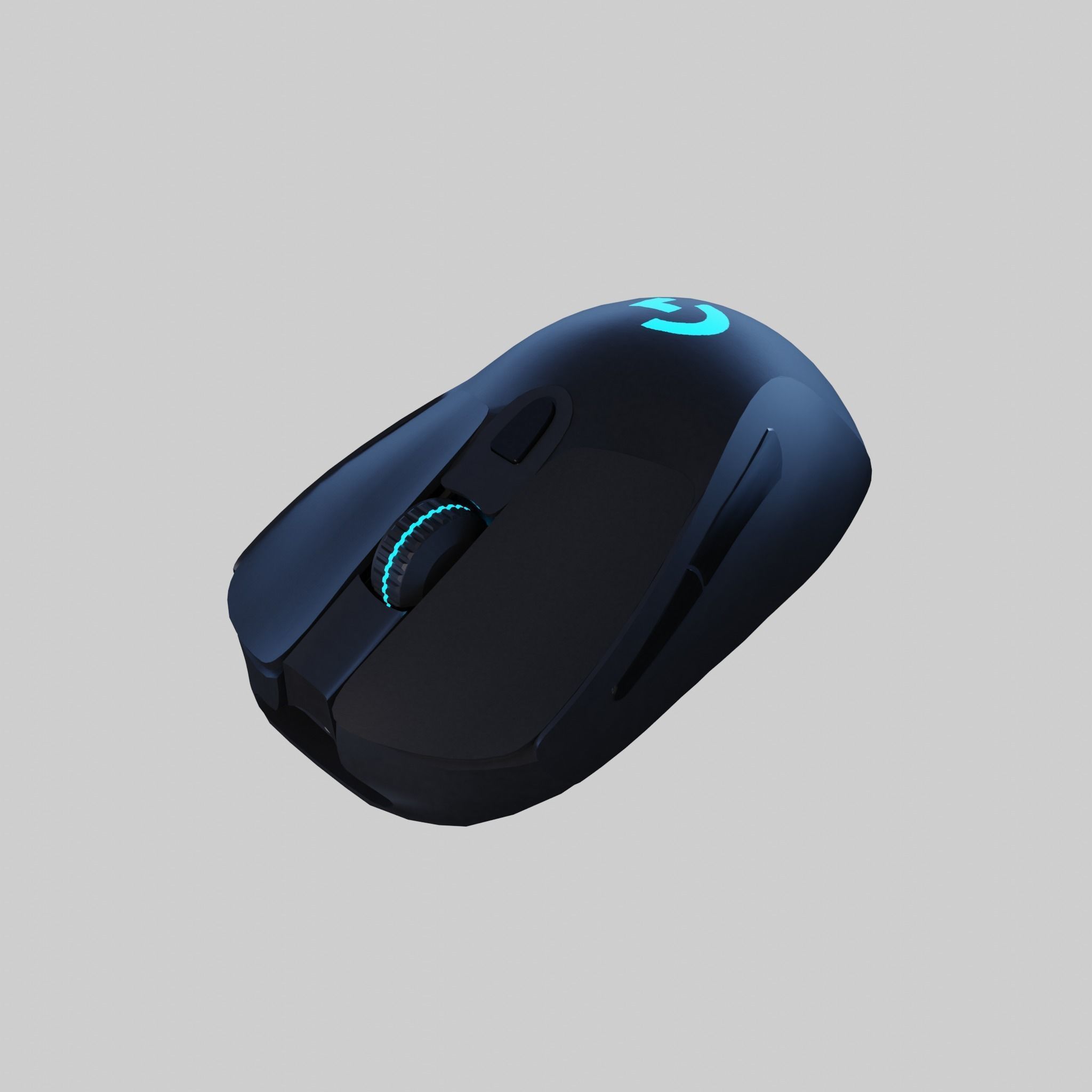 Logitech Gaming Mouse Low-poly 3D model_7