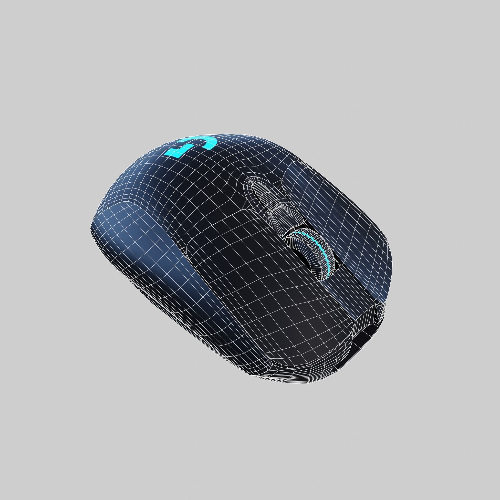 Logitech Gaming Mouse Low-poly 3D model_12