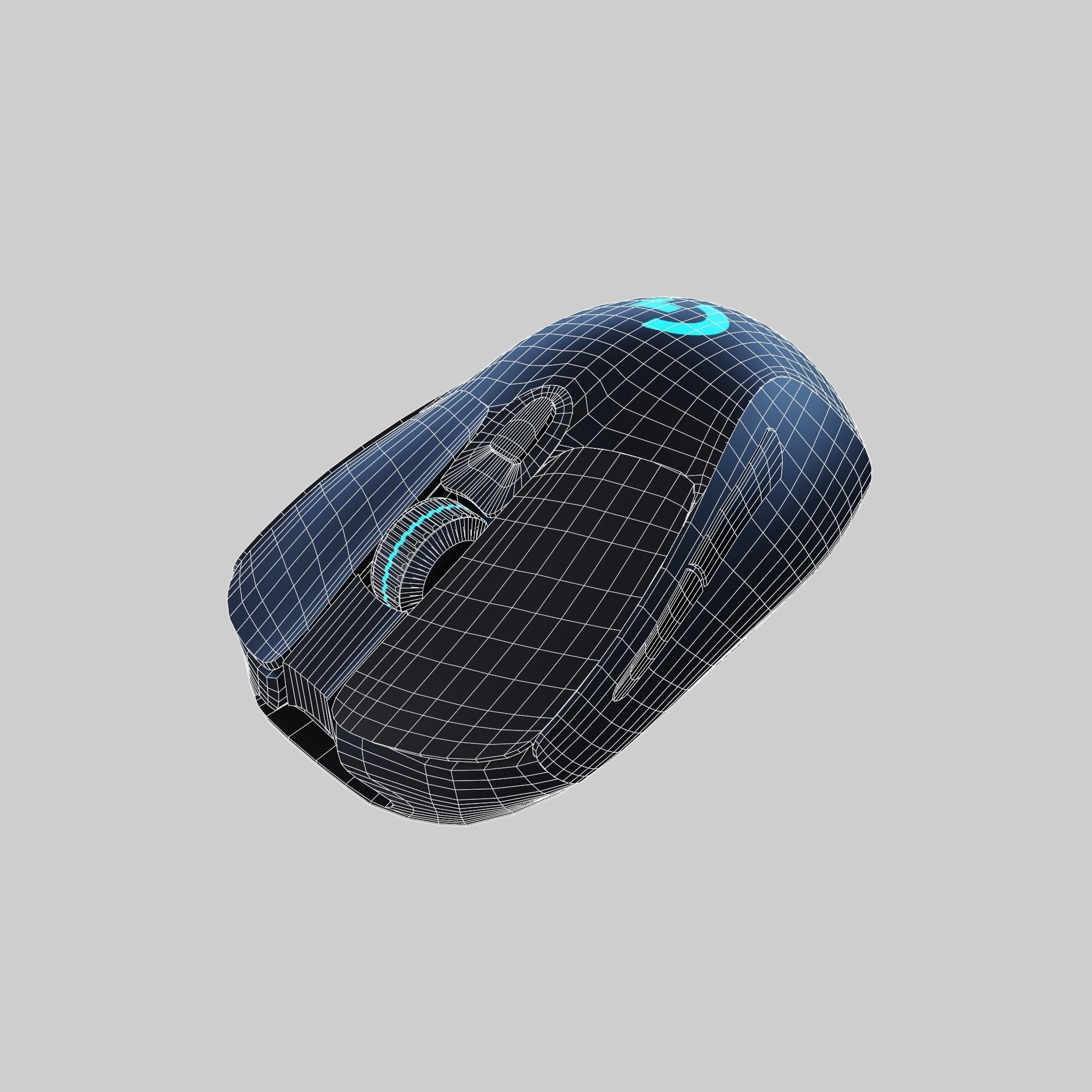 Logitech Gaming Mouse Low-poly 3D model_8