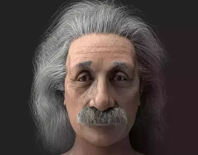 Albert Einstein 3D Low poliy Realistic Character Model